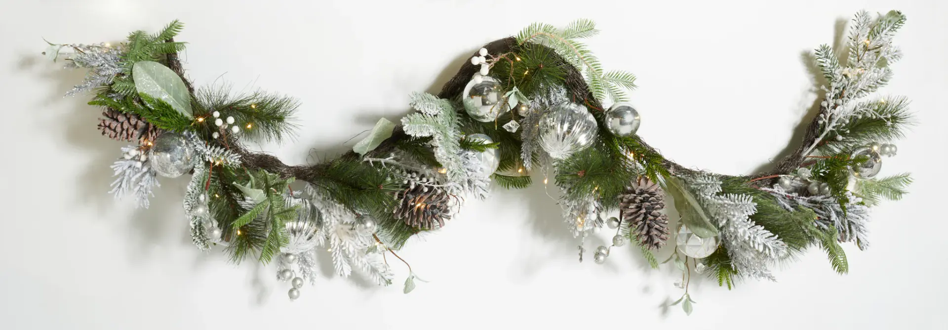 Faux 72" Snowy Pine Garland
