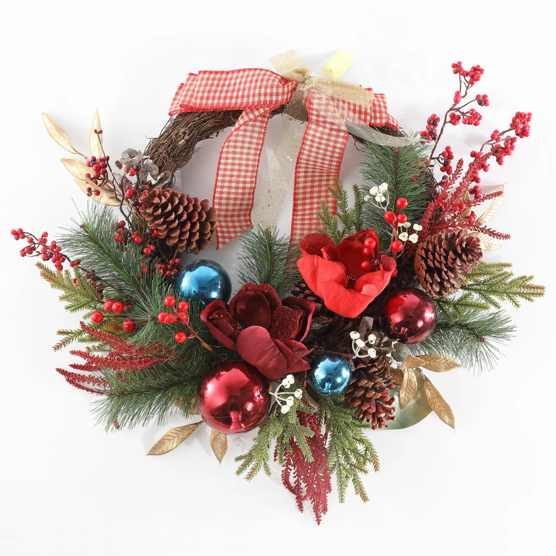 Faux 28" Magnolia Oval Wreath