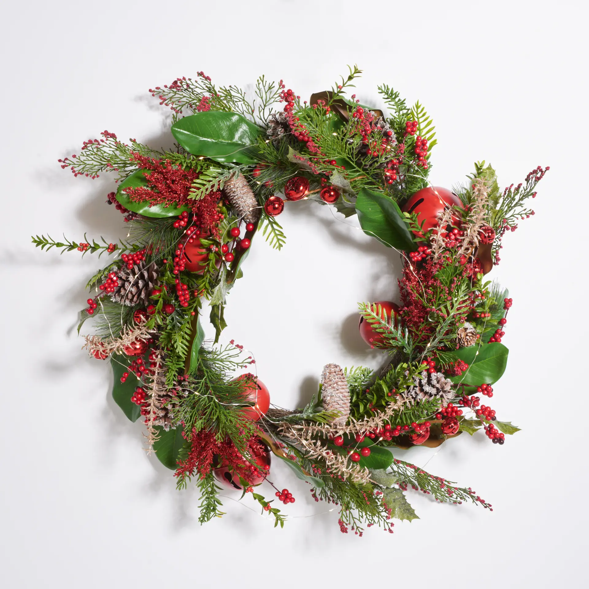 Faux 30" Myrtle Led Wreath