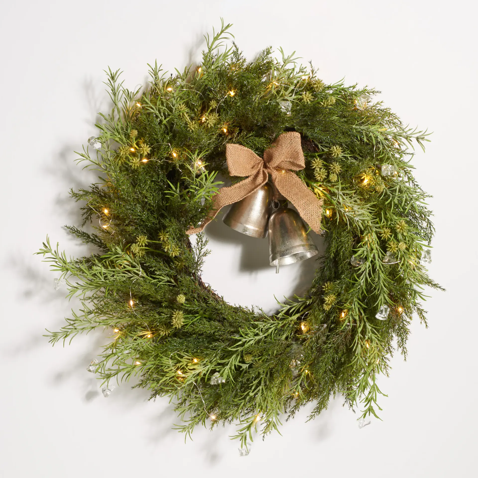 Faux 22" Pine Led Wreath