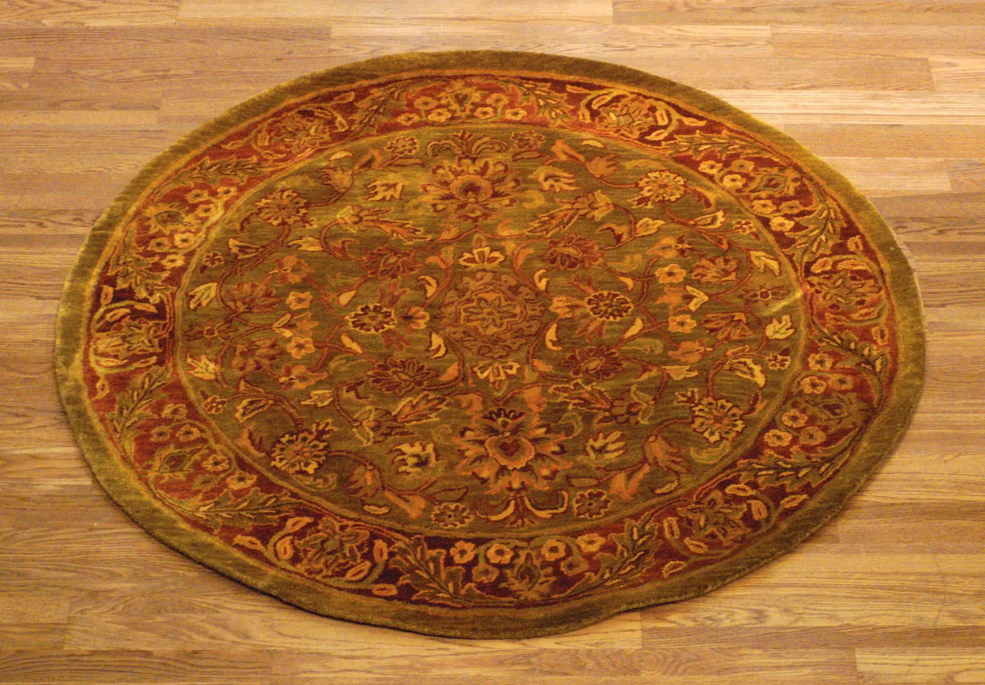 Golden Jaipur Traditional Allover Hand-Tufted Wool Rug