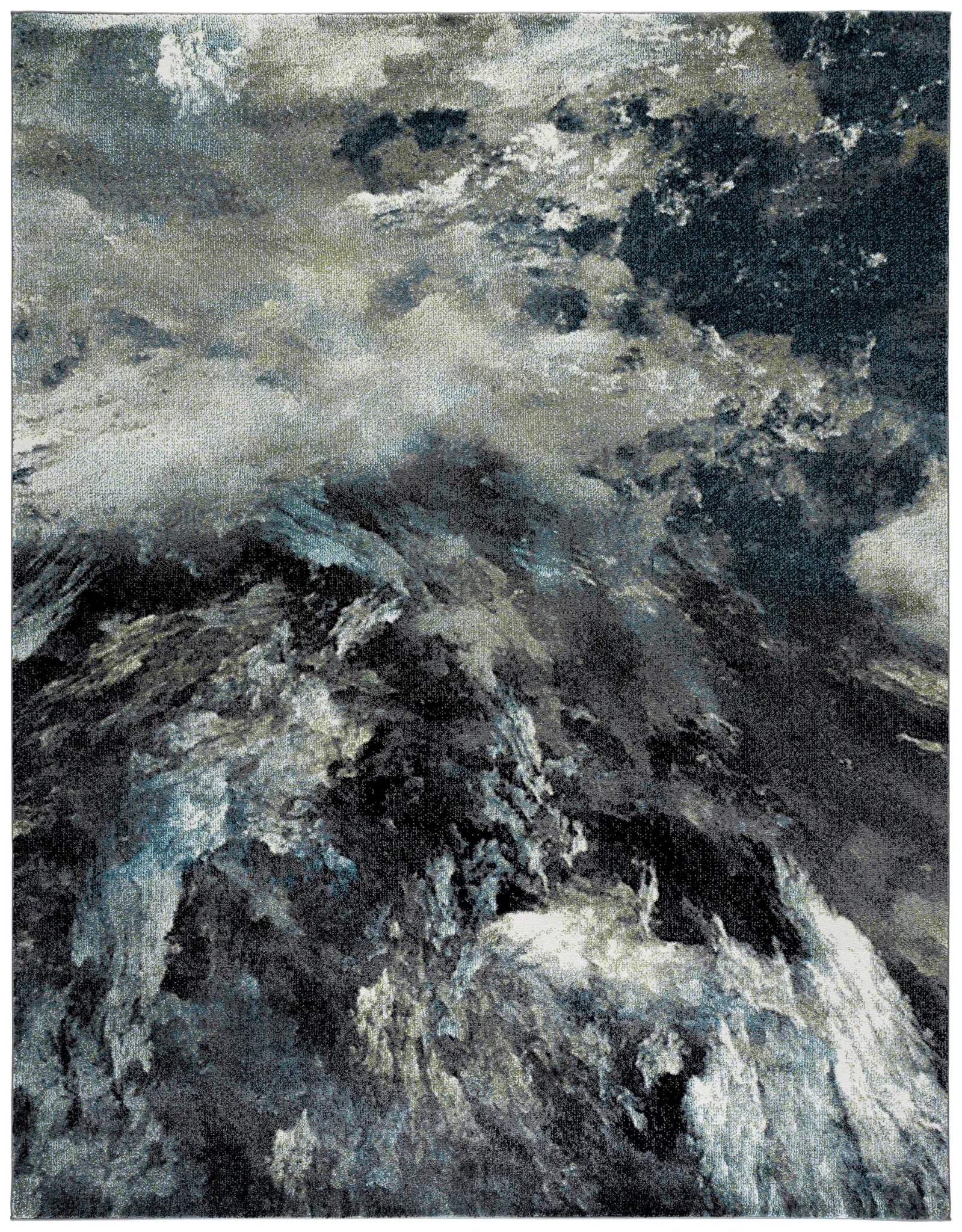 Glacier Abstract Watercolor Rug
