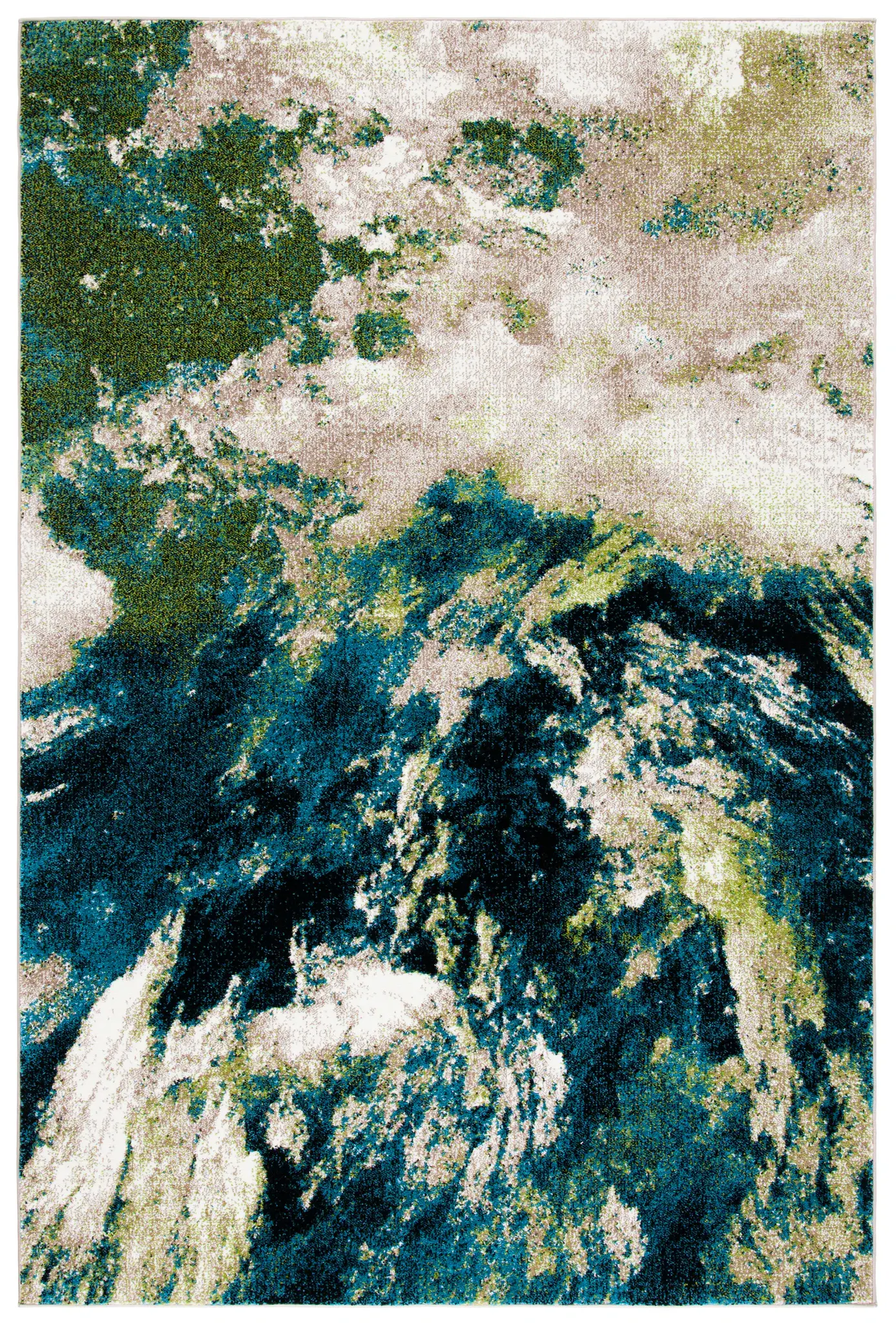 Glacier Abstract Watercolor Rug