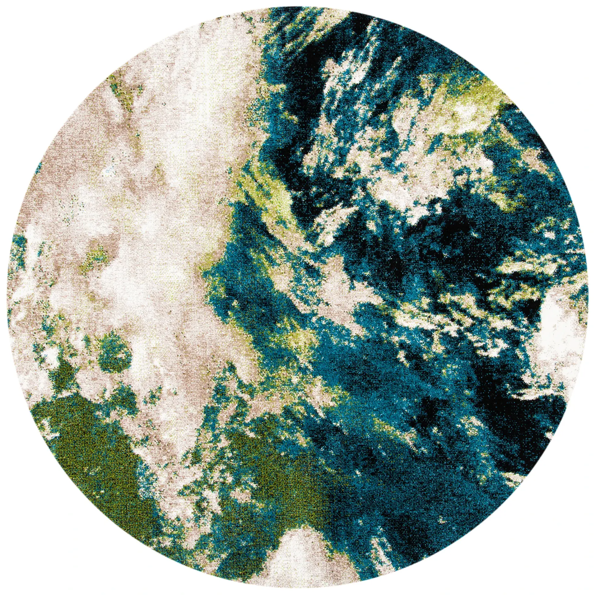 Glacier Abstract Watercolor Rug