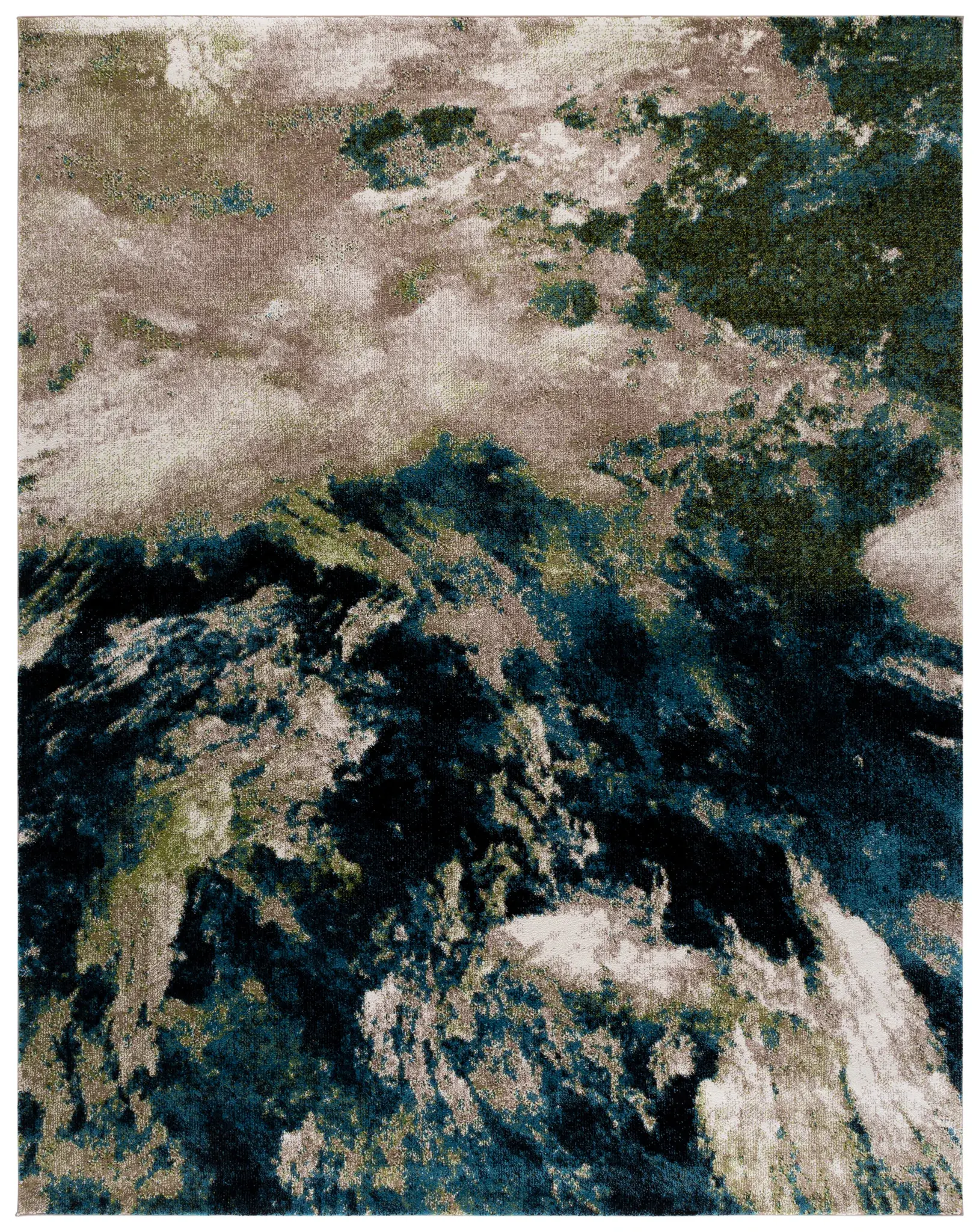 Glacier Abstract Watercolor Rug