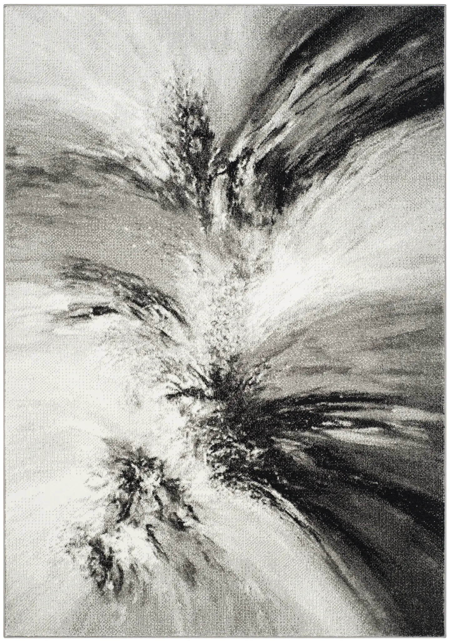 Glacier Painterly Burst Rug