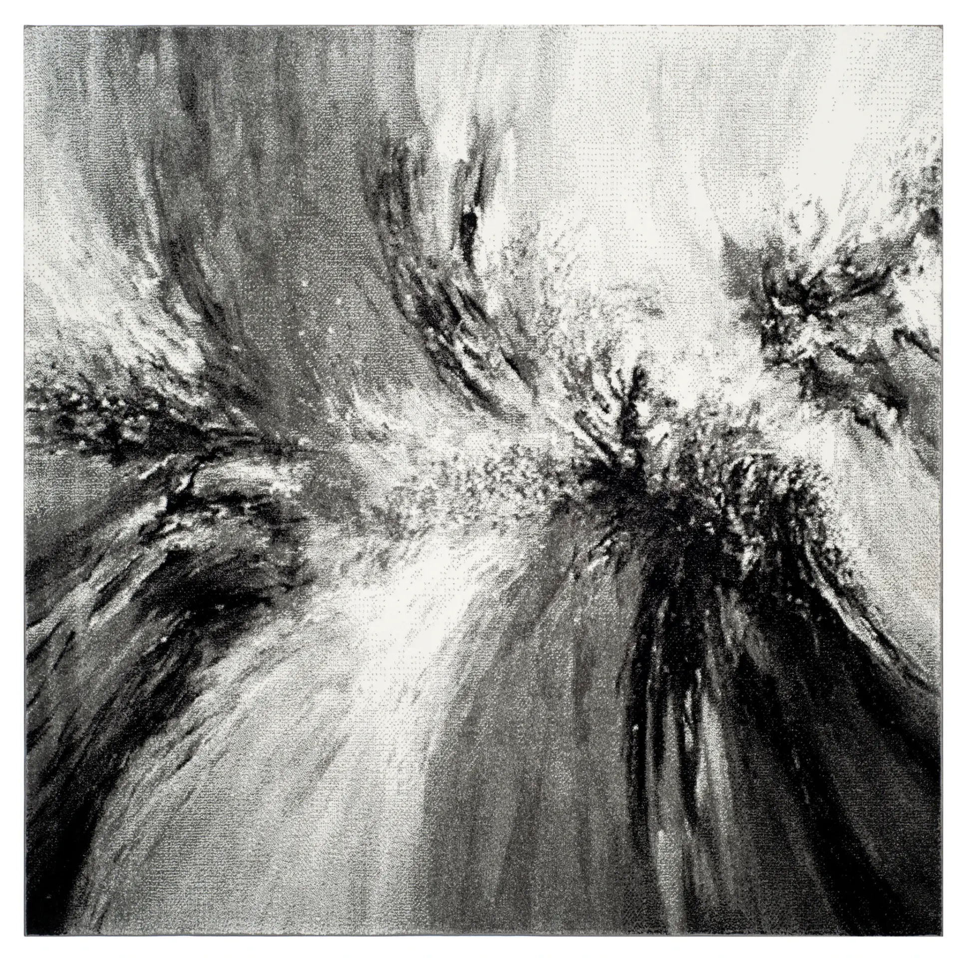 Glacier Painterly Burst Rug