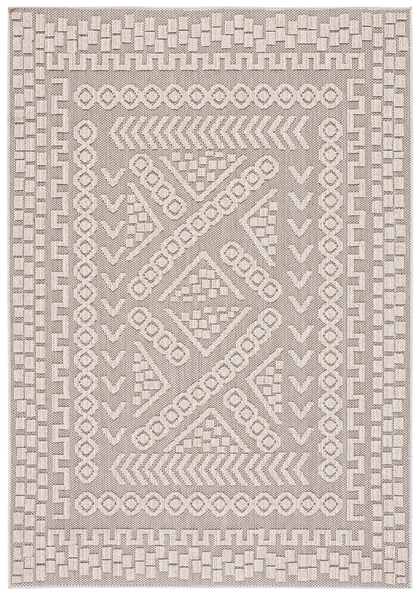 Global Bohemian Tribal Border Outdoor Rug