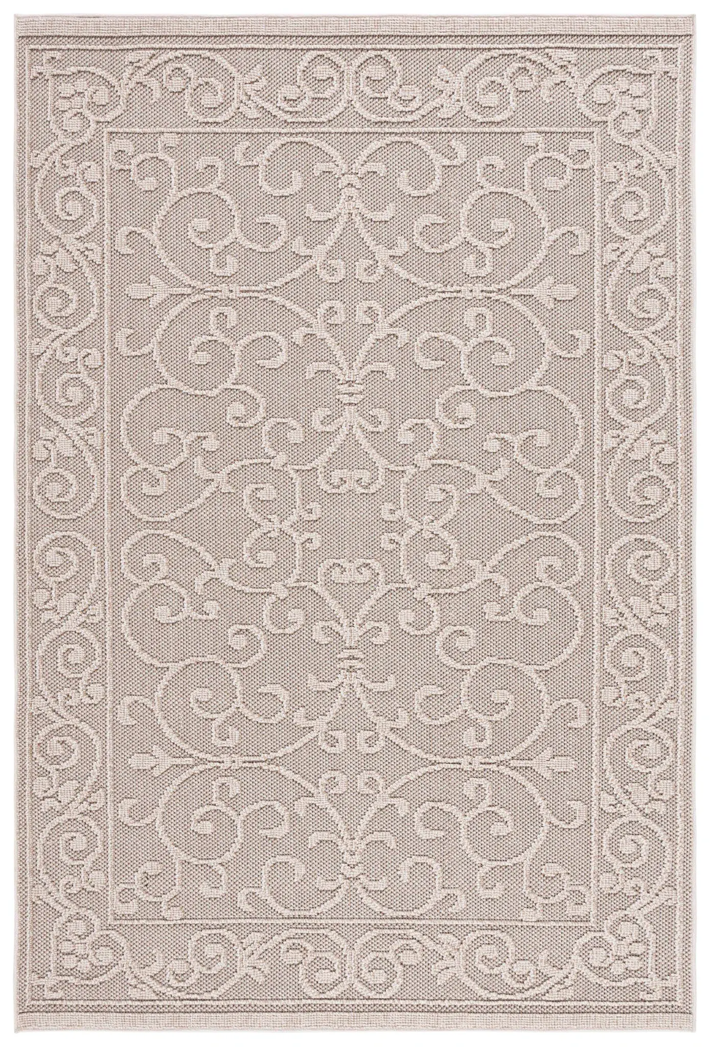 Global Scroll Border Outdoor Rug