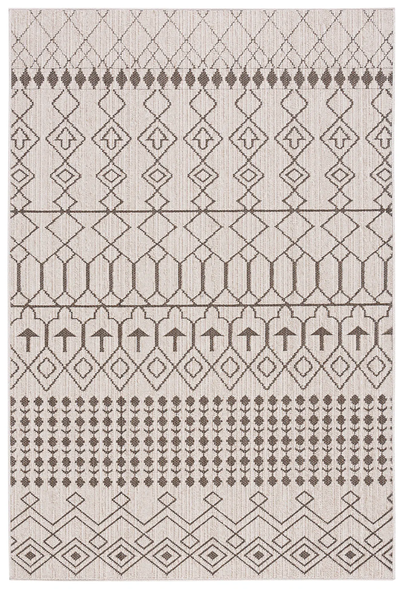 Global Bohemian Geometric Banded Outdoor Rug