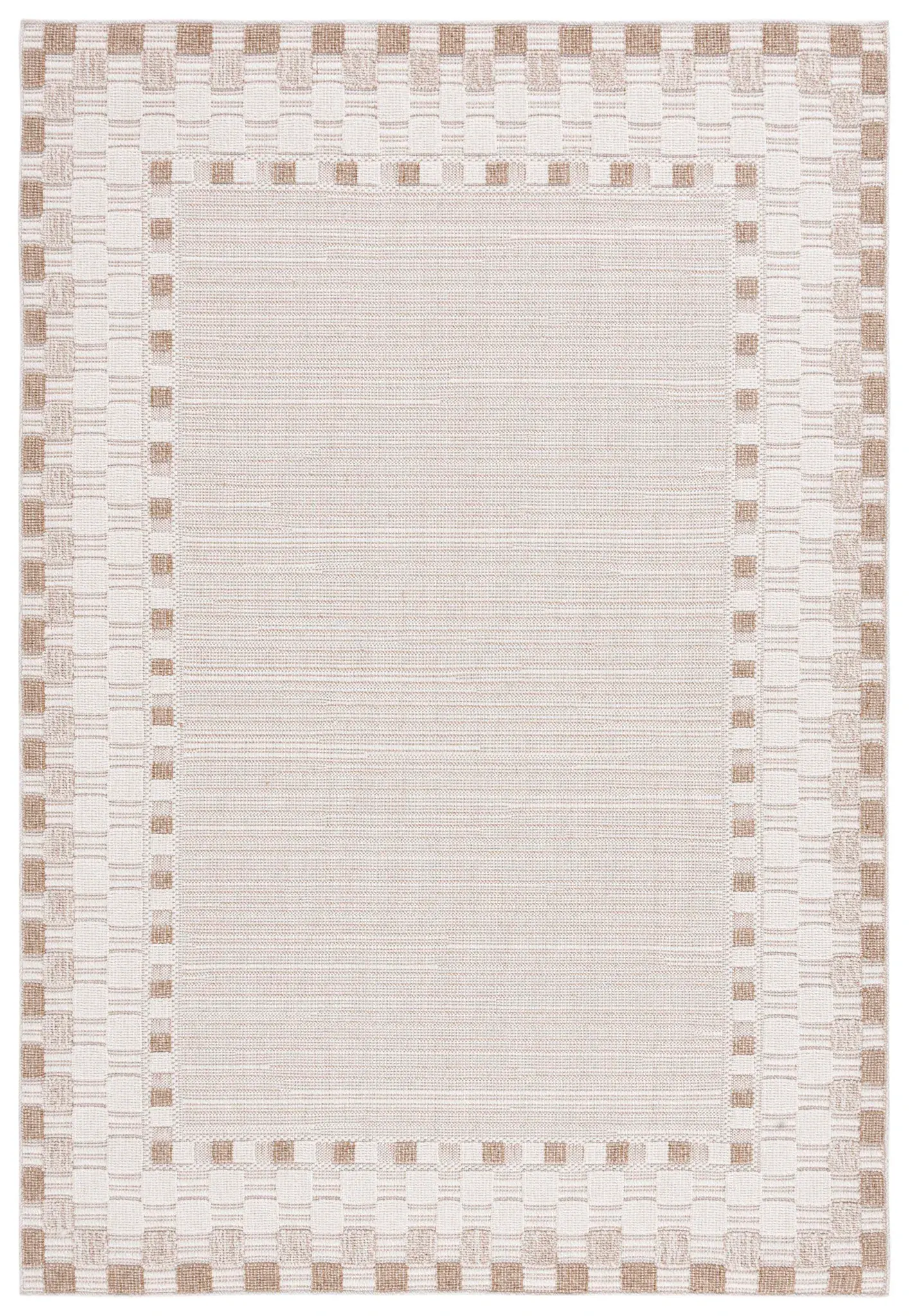 Global Modern Basketweave Border Outdoor Rug