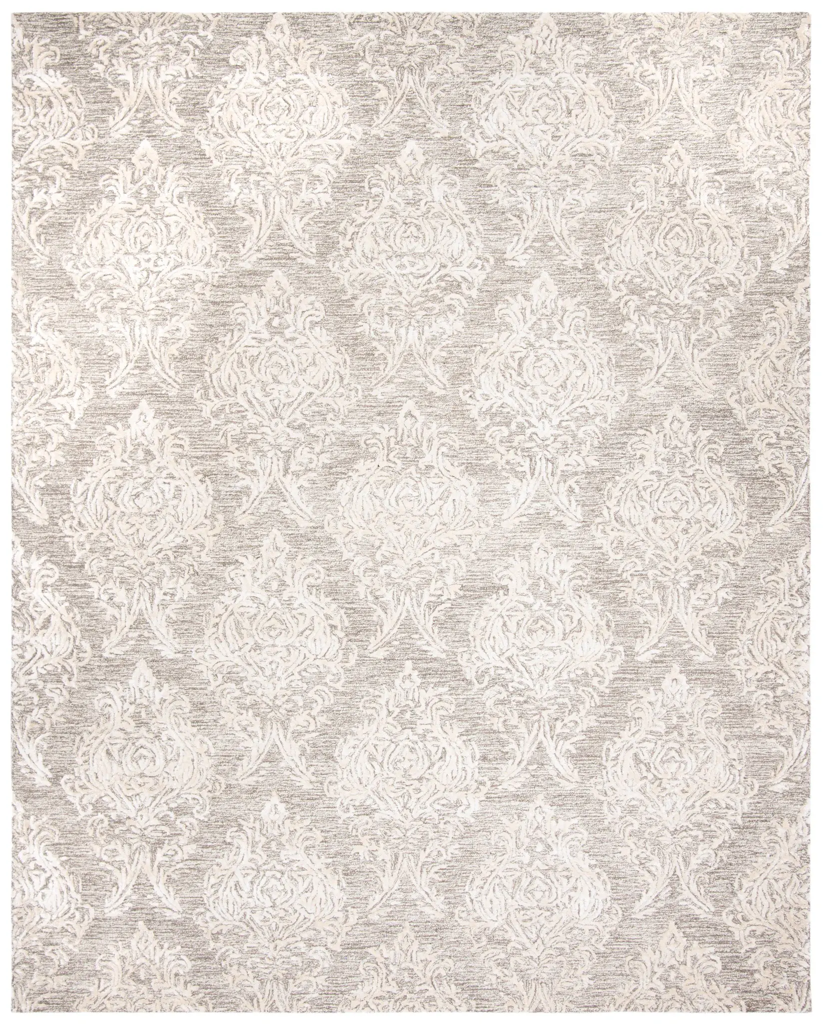 Glamour Allover Damask Hand-Tufted Rug
