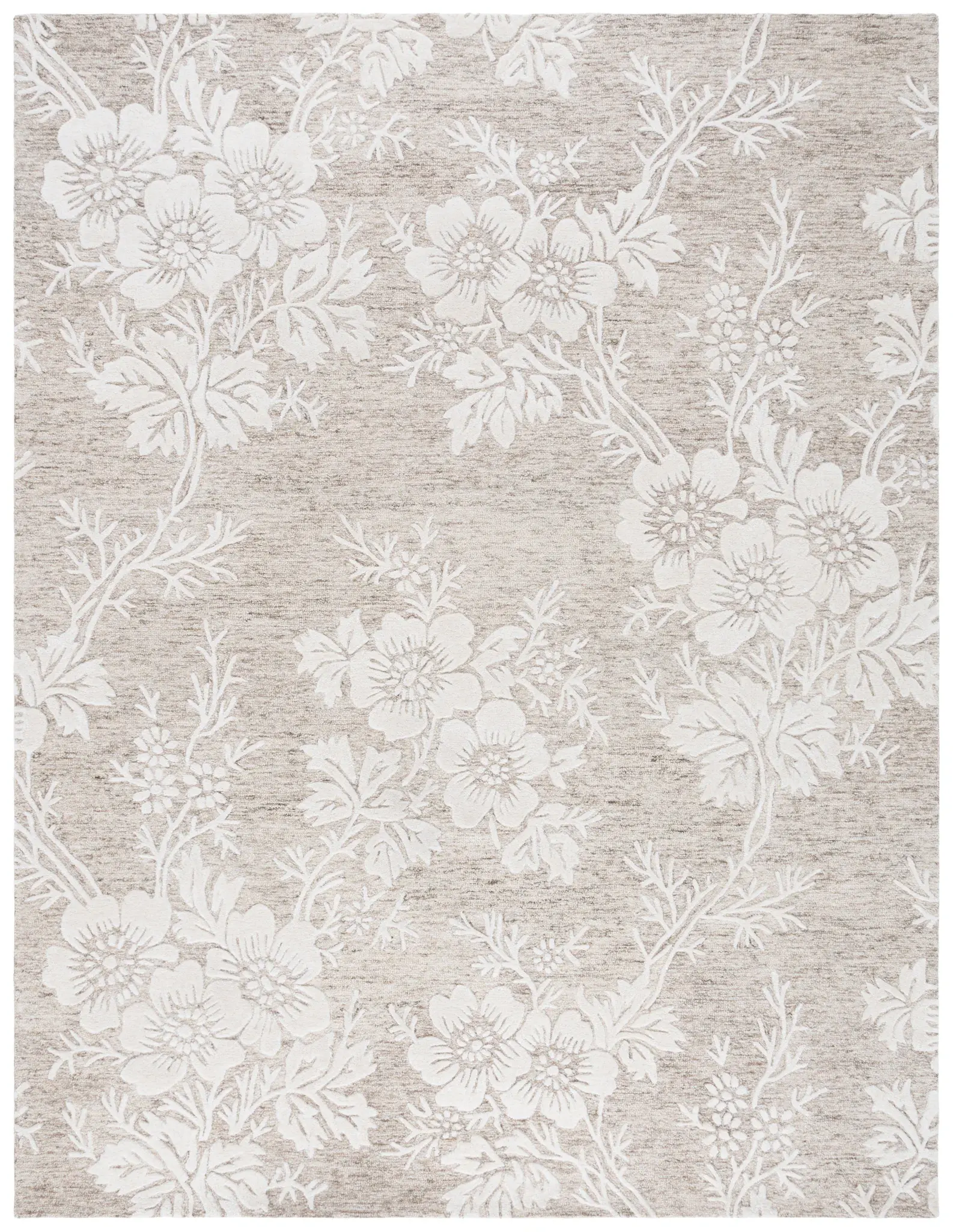 Glamour Trailing Floral Hand-Tufted Rug