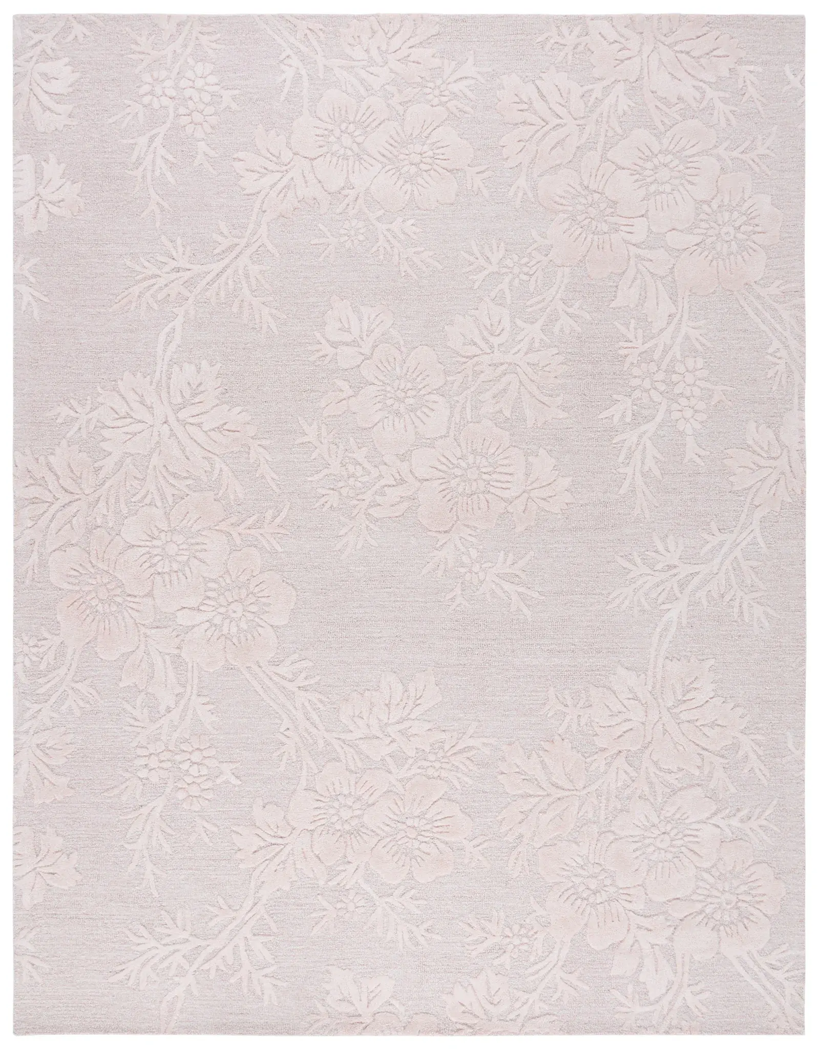 Glamour Trailing Floral Hand-Tufted Rug