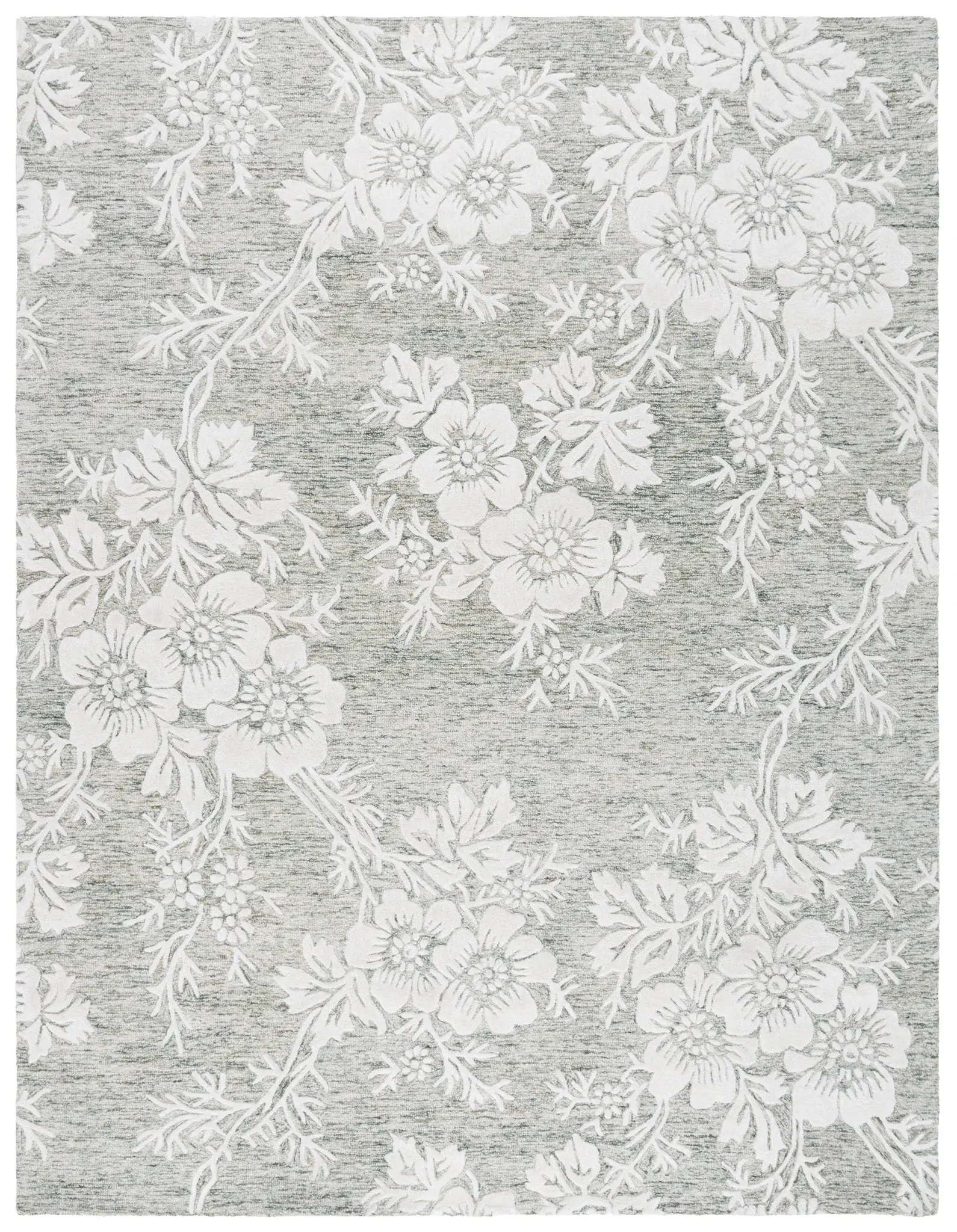 Glamour Trailing Floral Hand-Tufted Rug