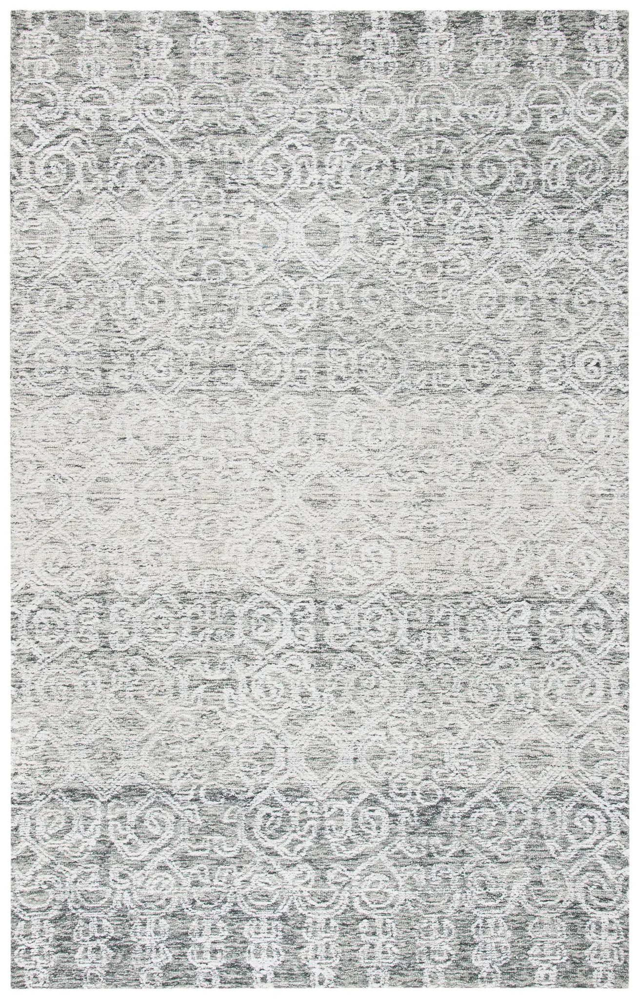 Glamour Distressed Damask Hand-Tufted Rug