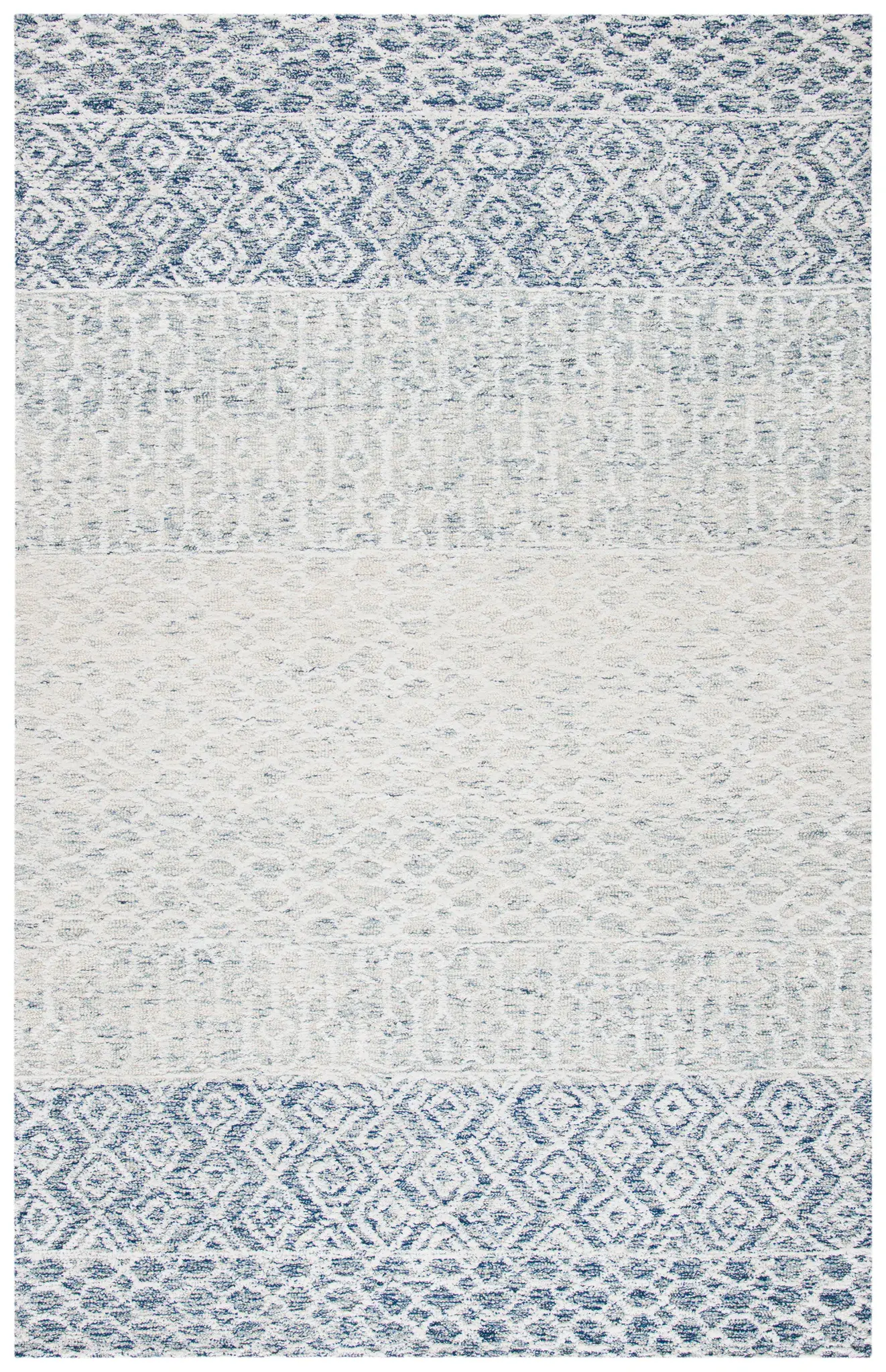 Glamour Banded Diamond Hand-Tufted Rug