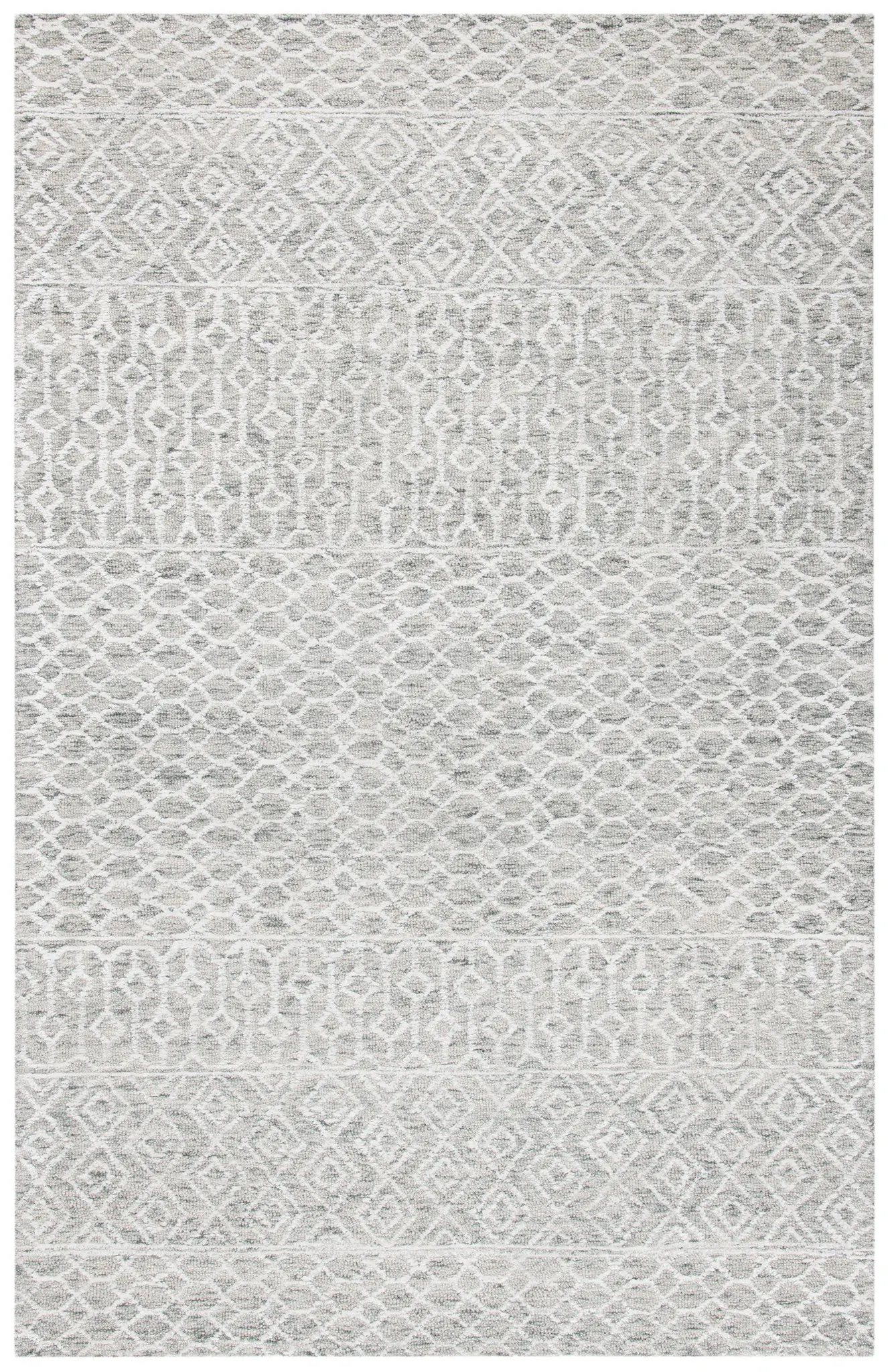 Glamour Geometric Banded Hand-Tufted Rug