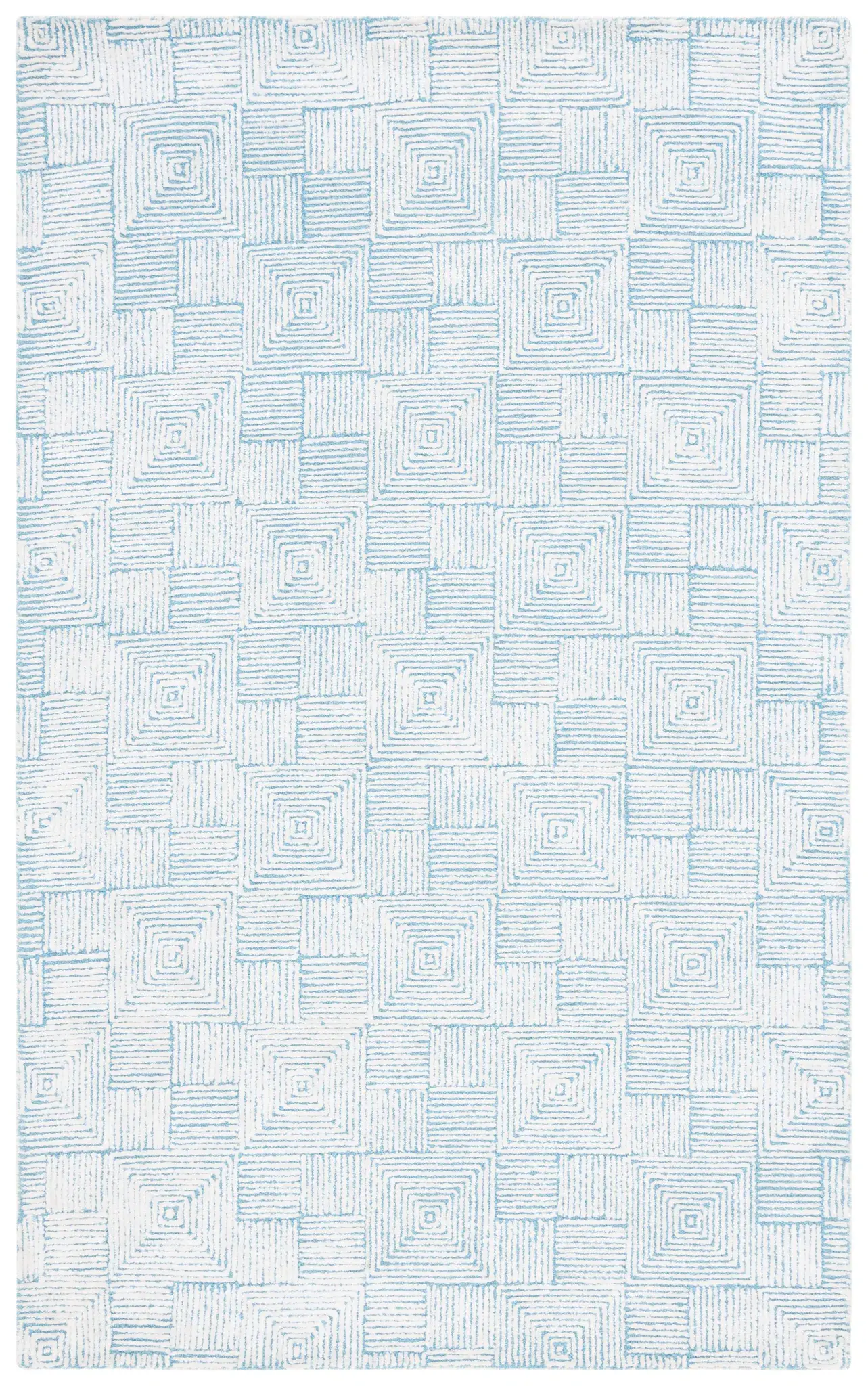 Glamour Concentric Squares Hand-Tufted Rug