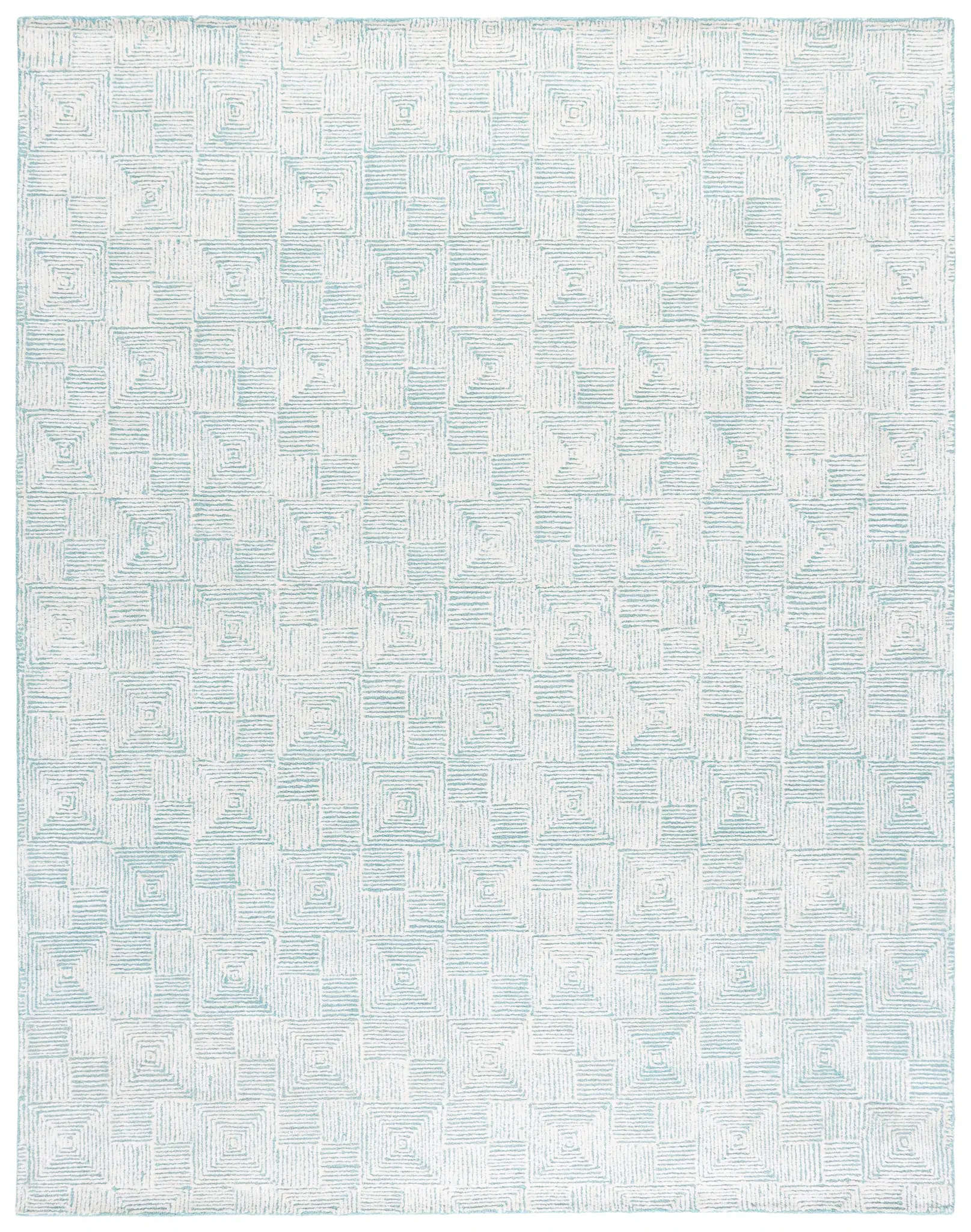 Glamour Concentric Squares Hand-Tufted Rug