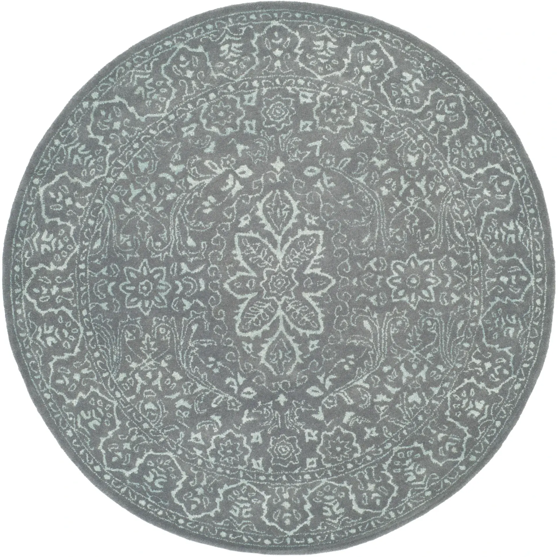 Glamour Floral Medallion Hand-Tufted Rug