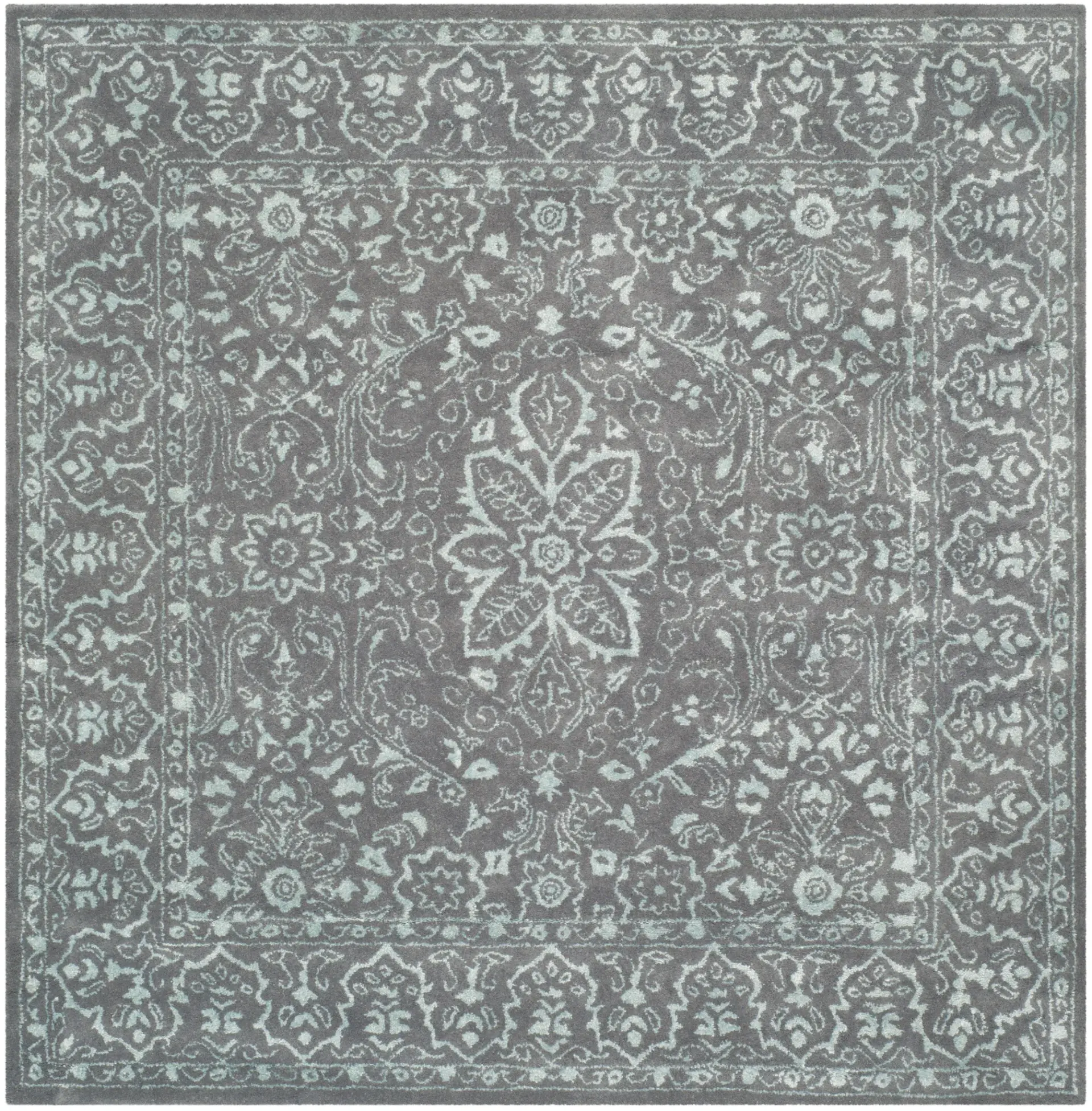 Glamour Floral Medallion Hand-Tufted Rug