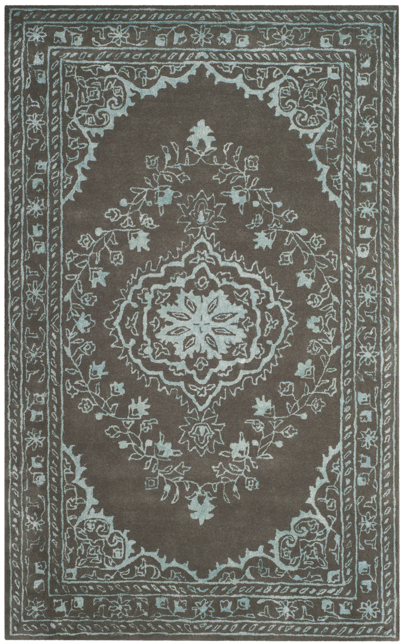Glamour Open Field Medallion Hand-Tufted Rug