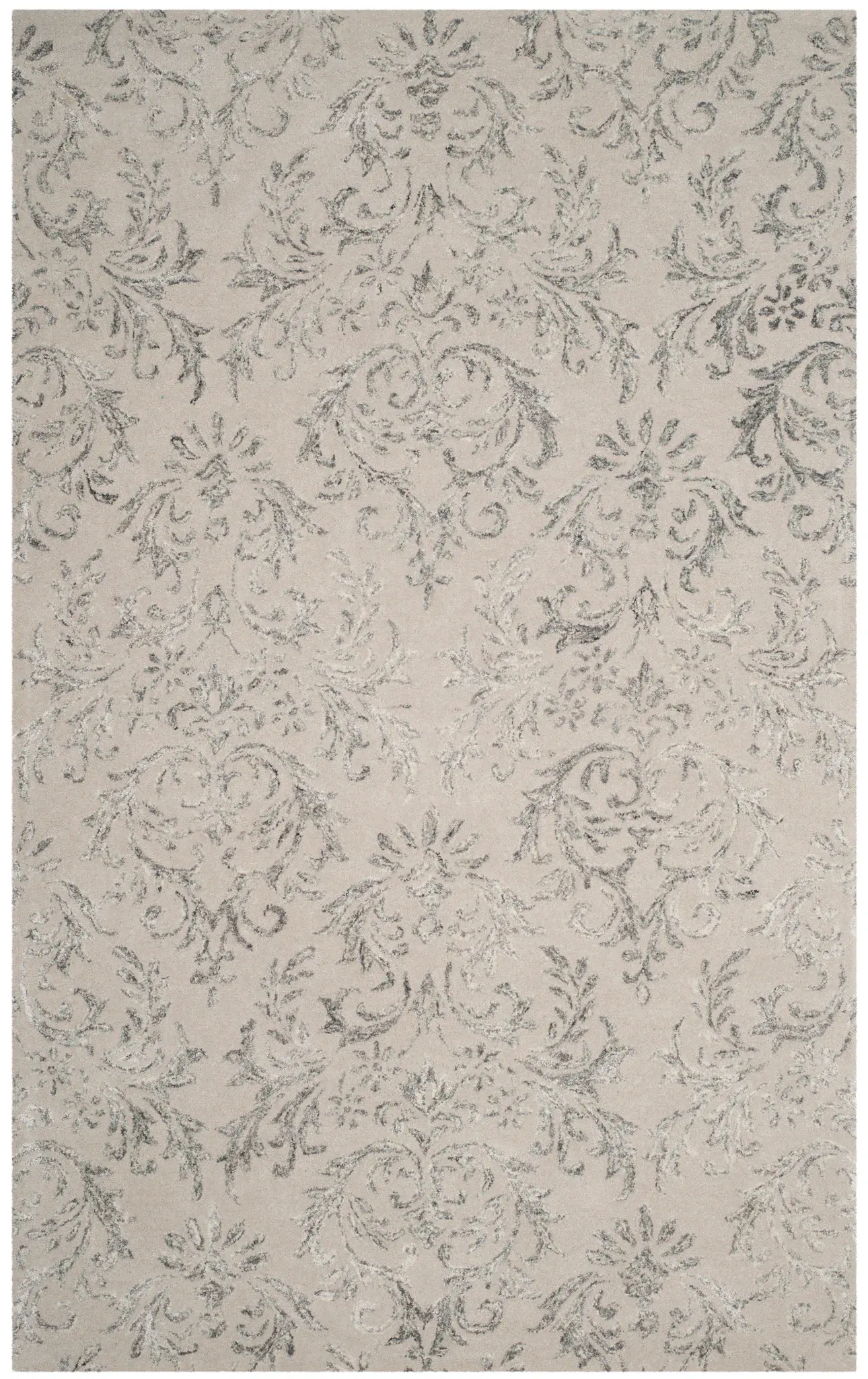 Glamour Acanthus Damask Hand-Tufted Rug
