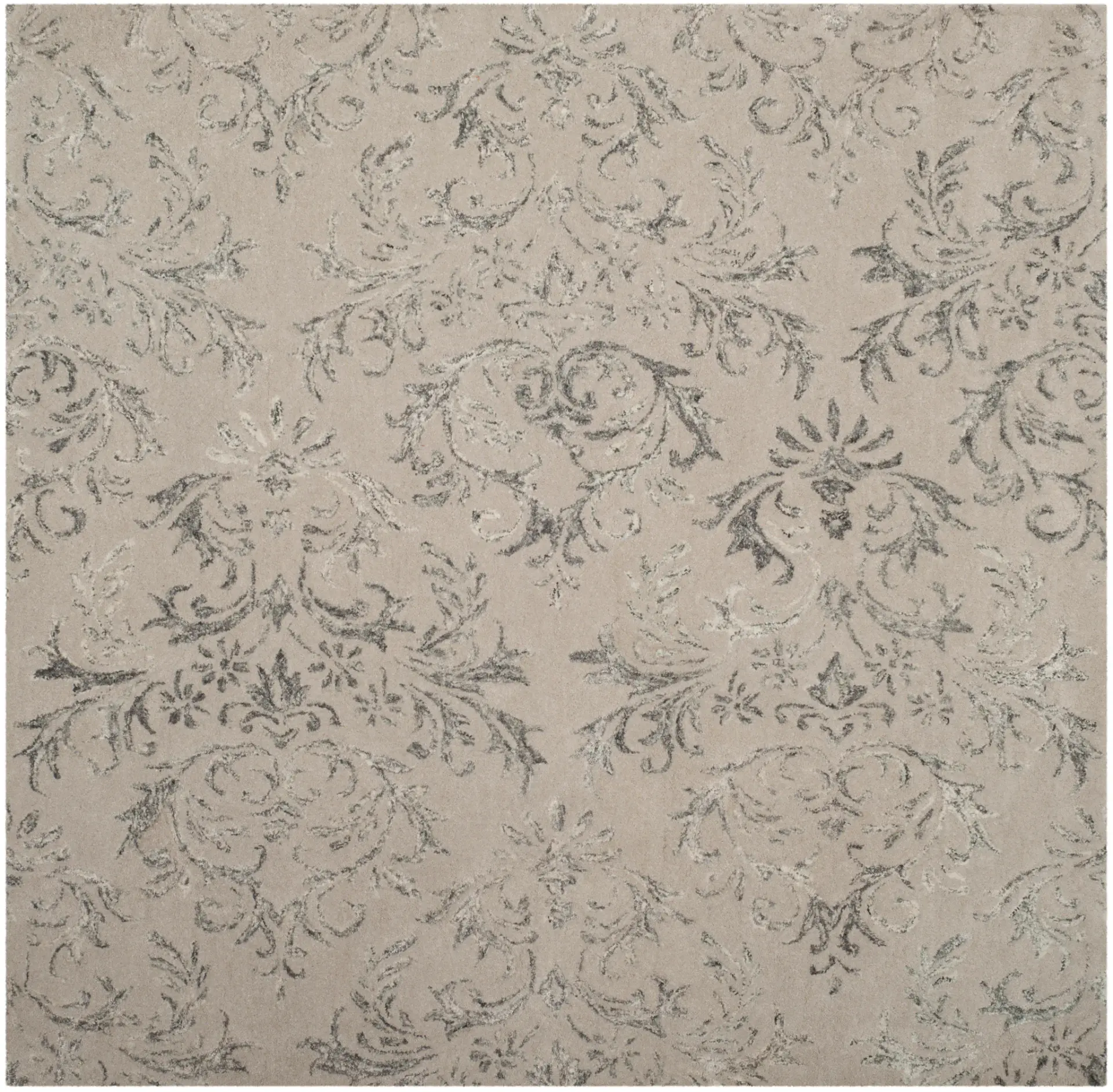 Glamour Acanthus Damask Hand-Tufted Rug