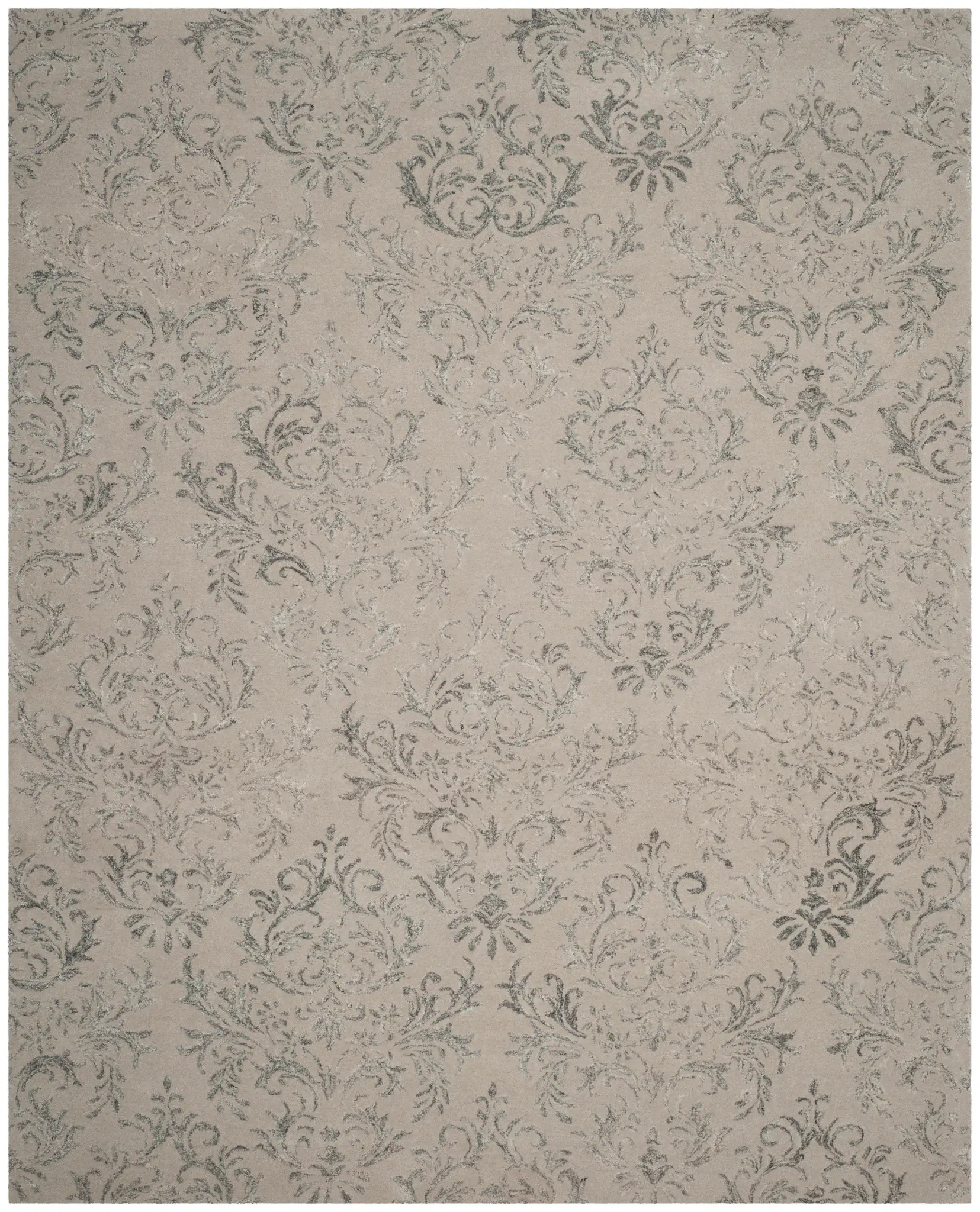 Glamour Acanthus Damask Hand-Tufted Rug