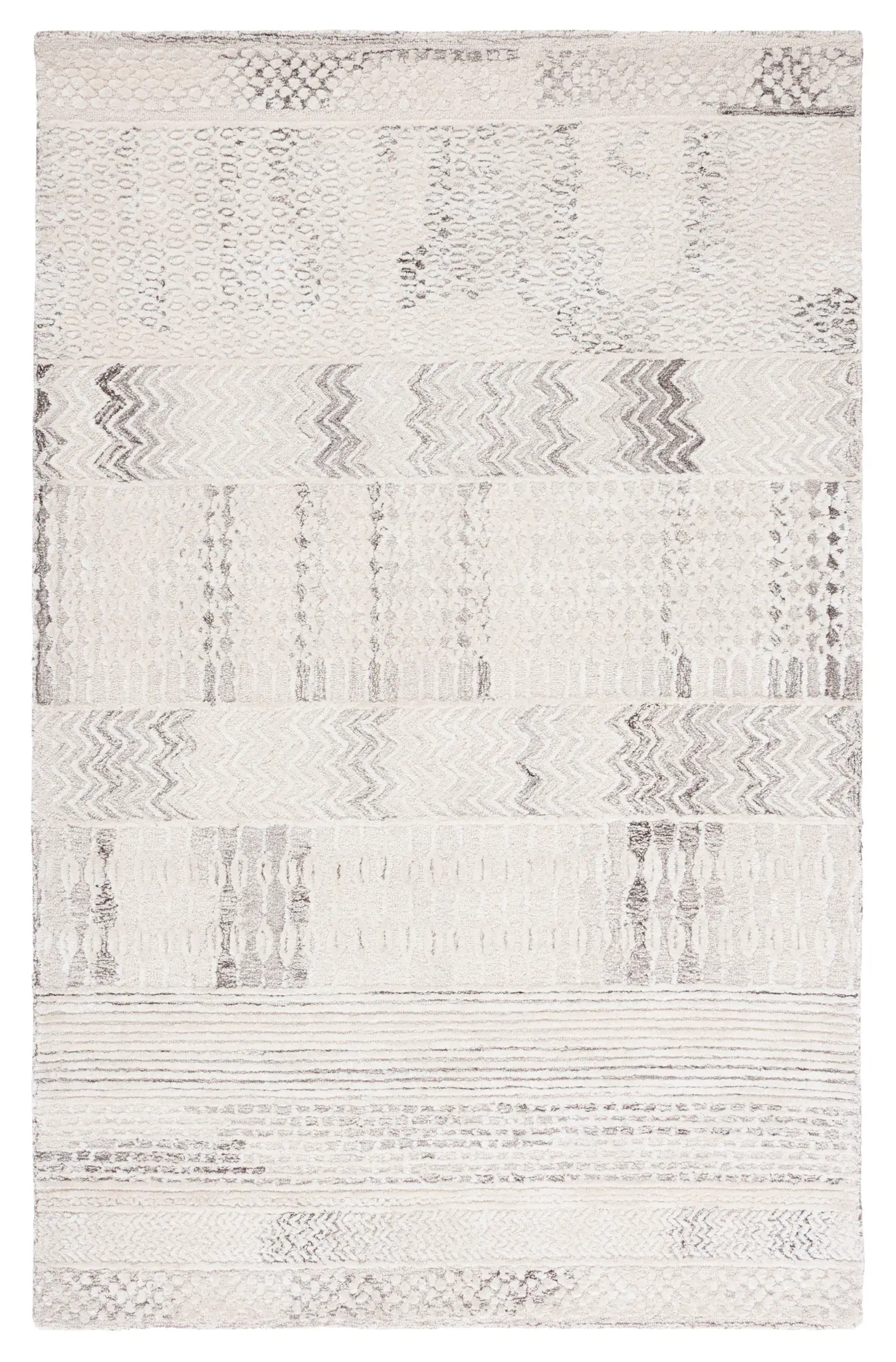 Glamour Banded Stripe Hand-Tufted Rug