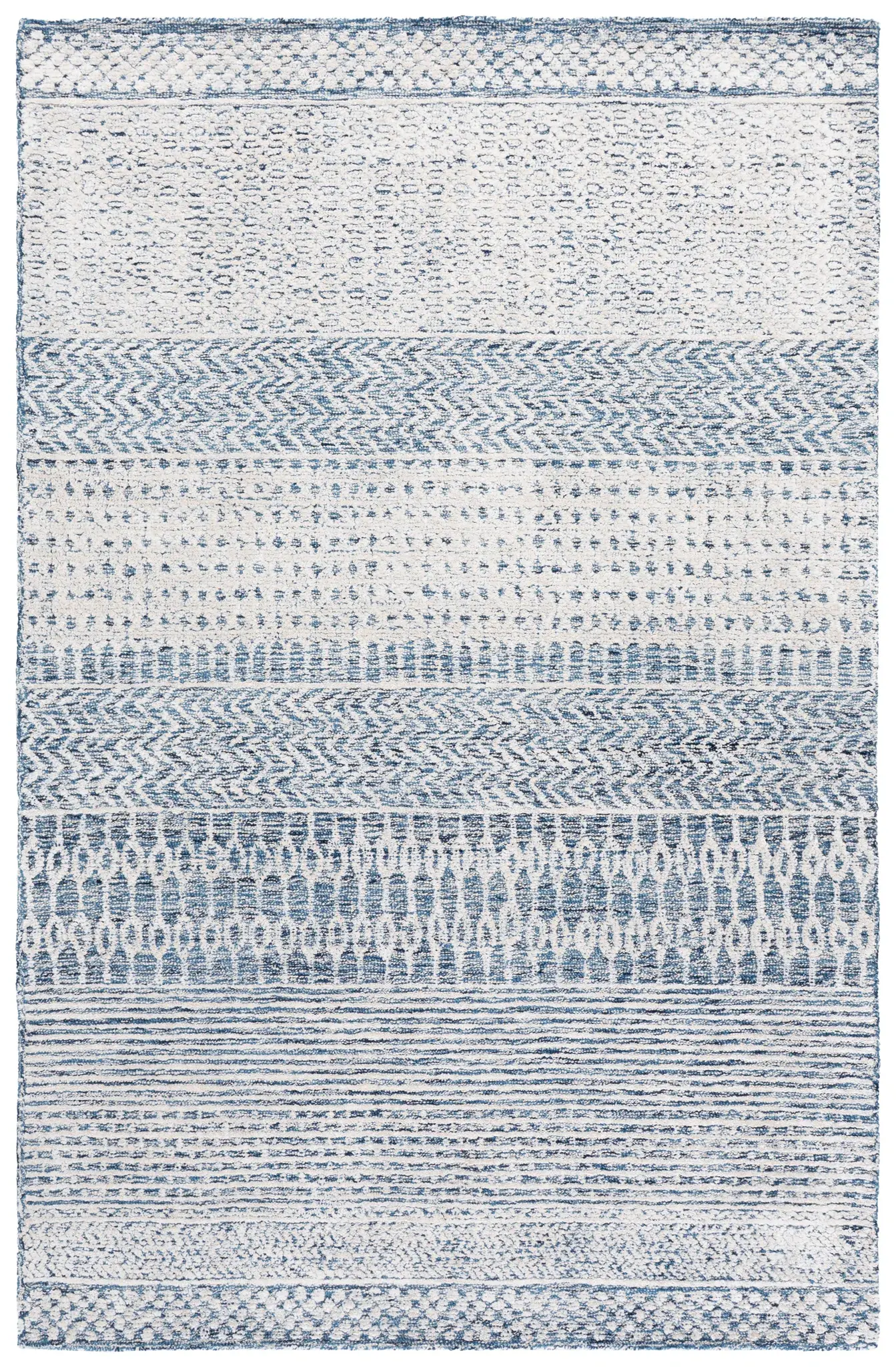 Glamour Banded Stripe Hand-Tufted Rug