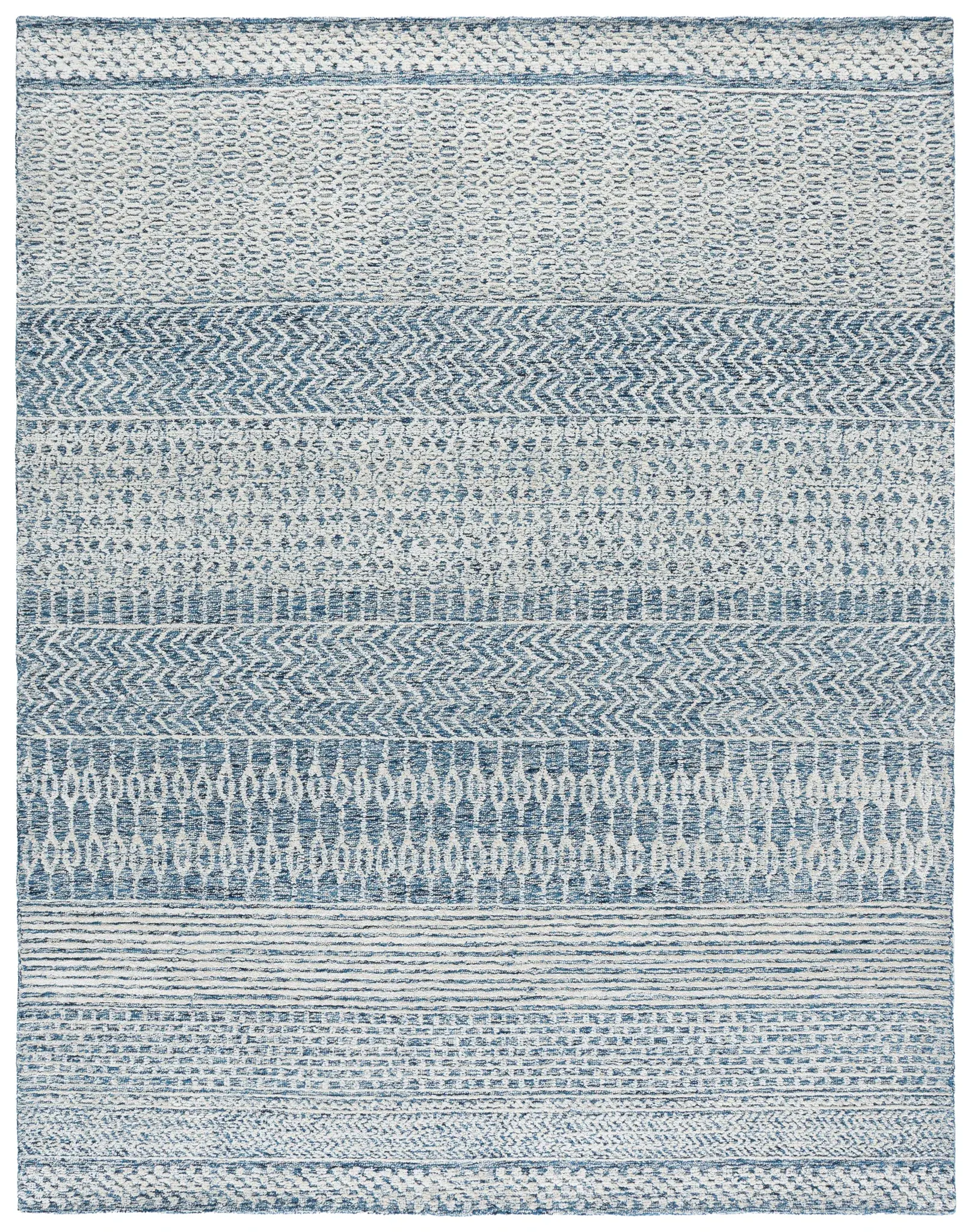 Glamour Banded Stripe Hand-Tufted Rug