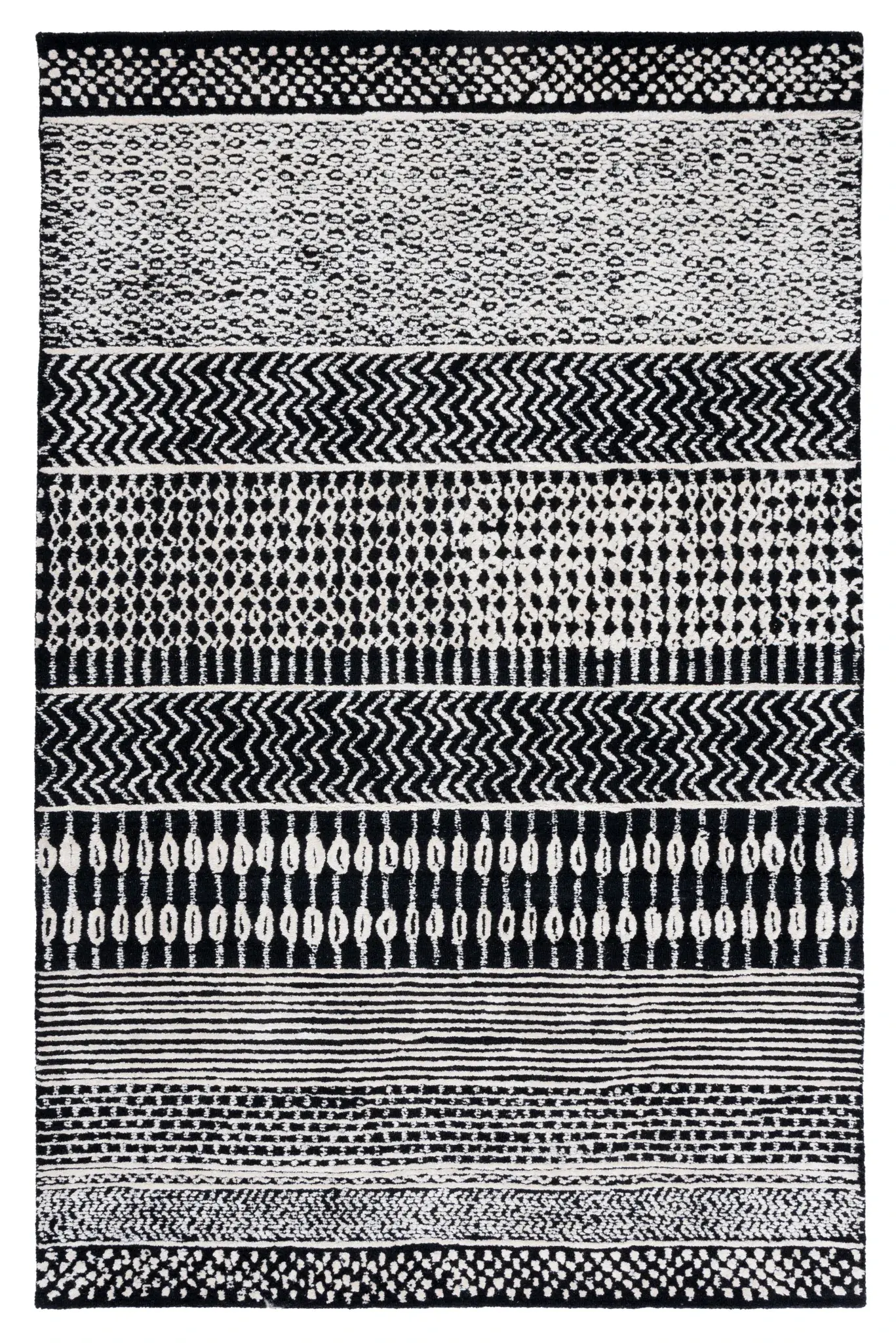 Glamour Banded Stripe Hand-Tufted Rug