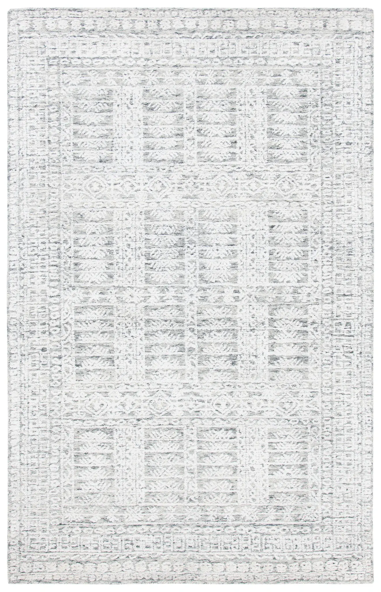 Glamour Paneled Border Hand-Tufted Rug