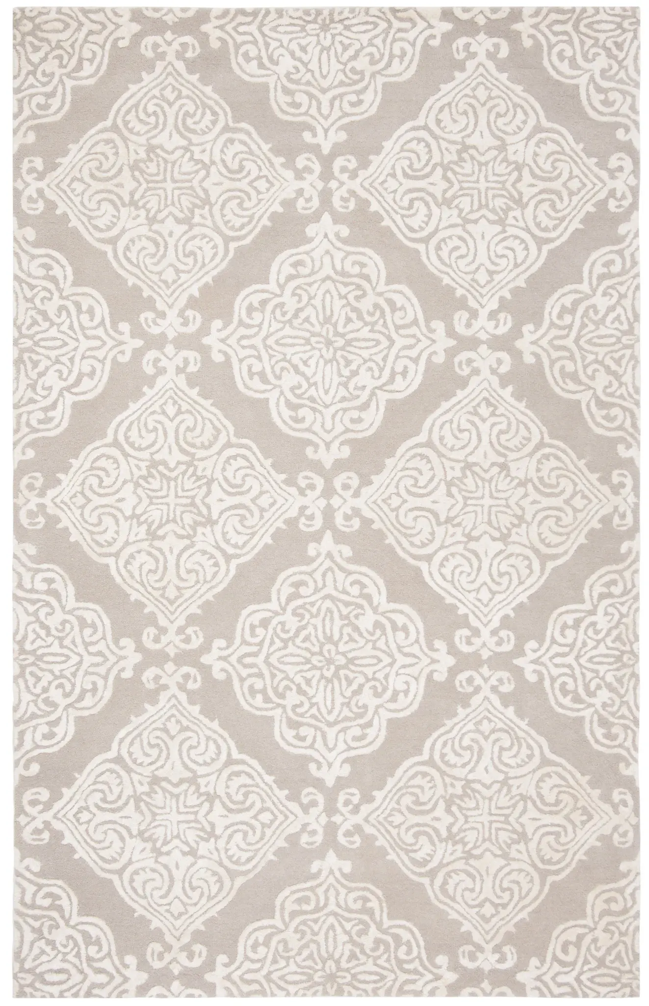 Glamour Damask Medallion Hand-Tufted Rug