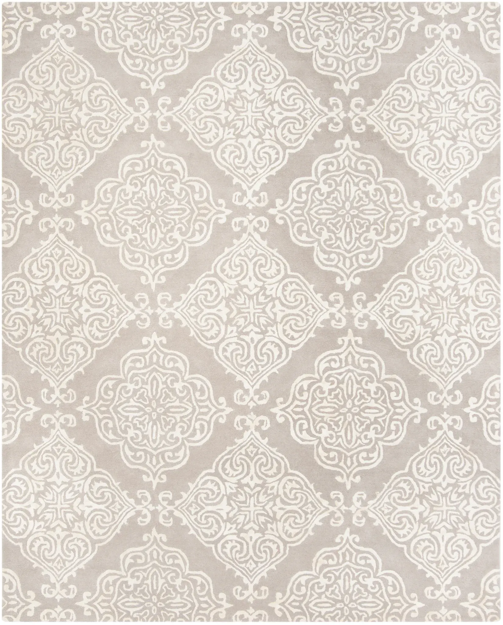 Glamour Damask Medallion Hand-Tufted Rug