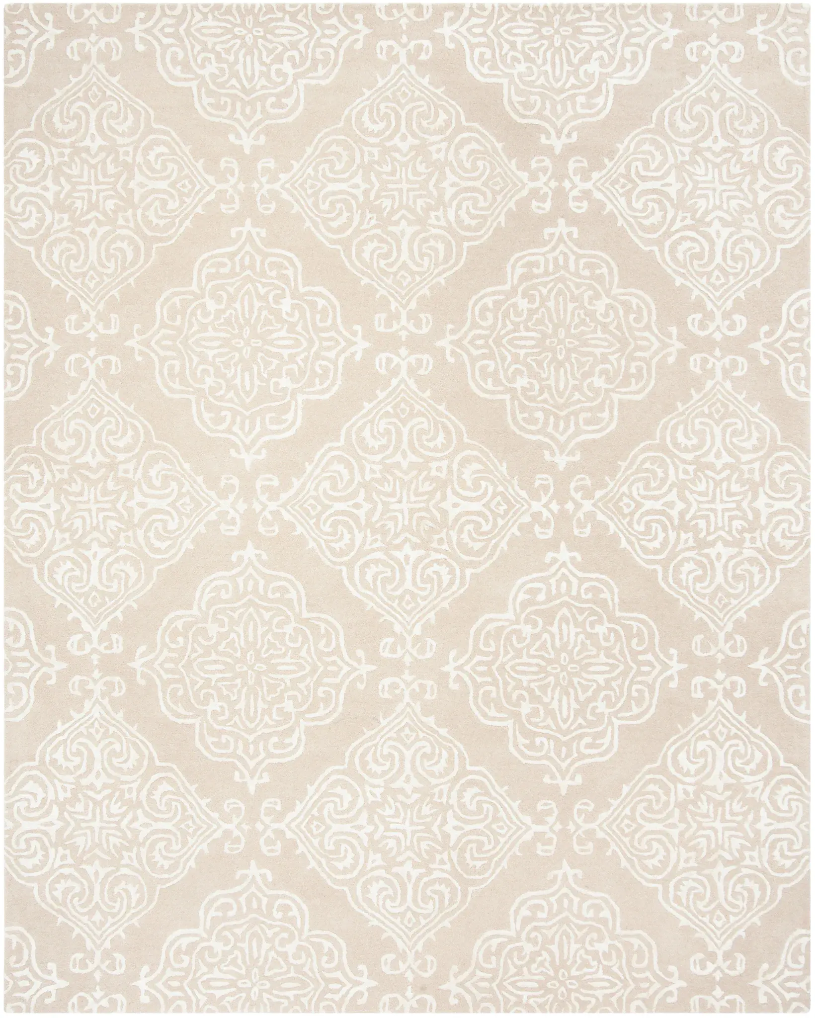 Glamour Damask Medallion Hand-Tufted Rug