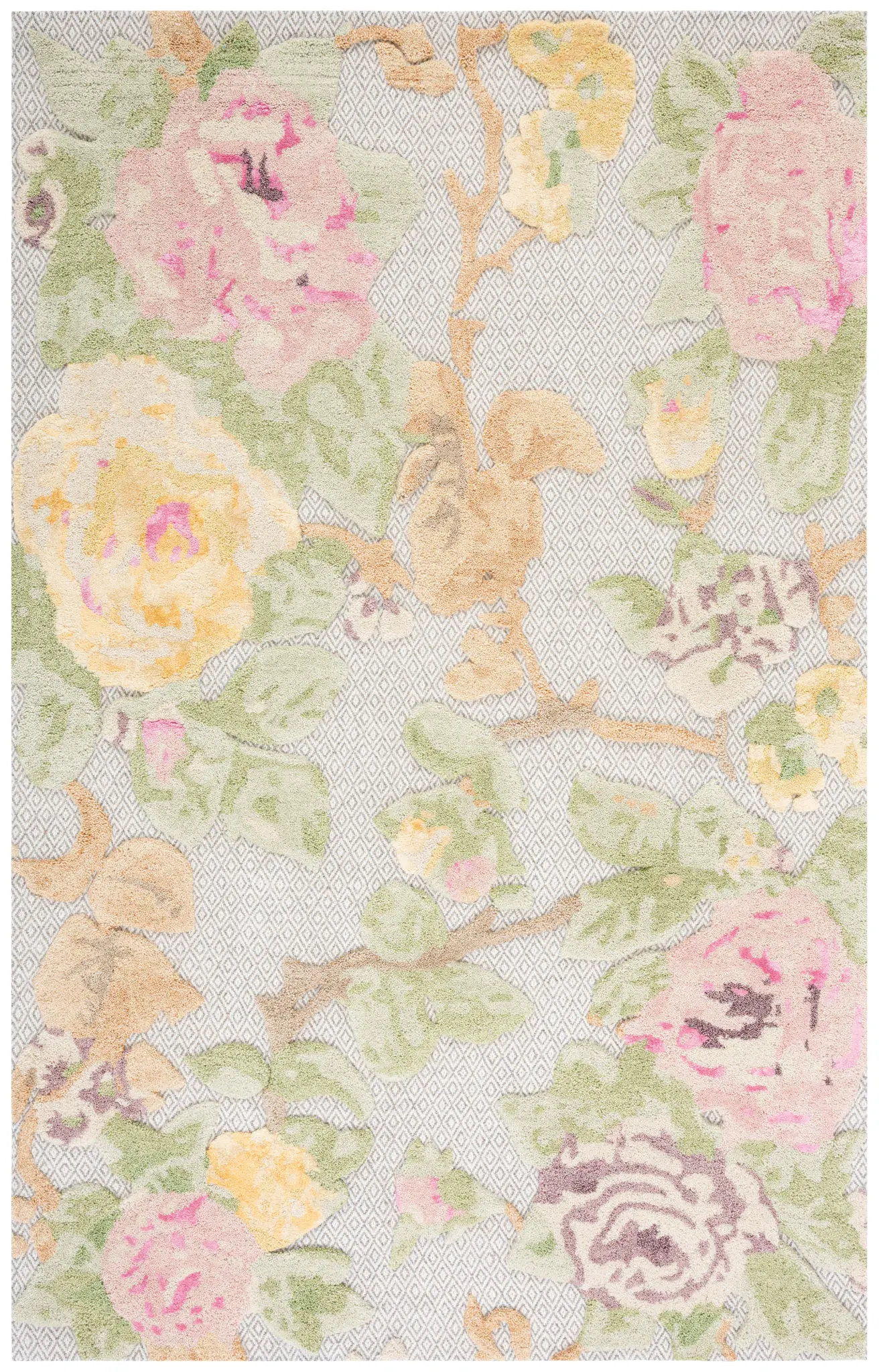 Glamour Oversized Floral Hand-Tufted Wool Rug
