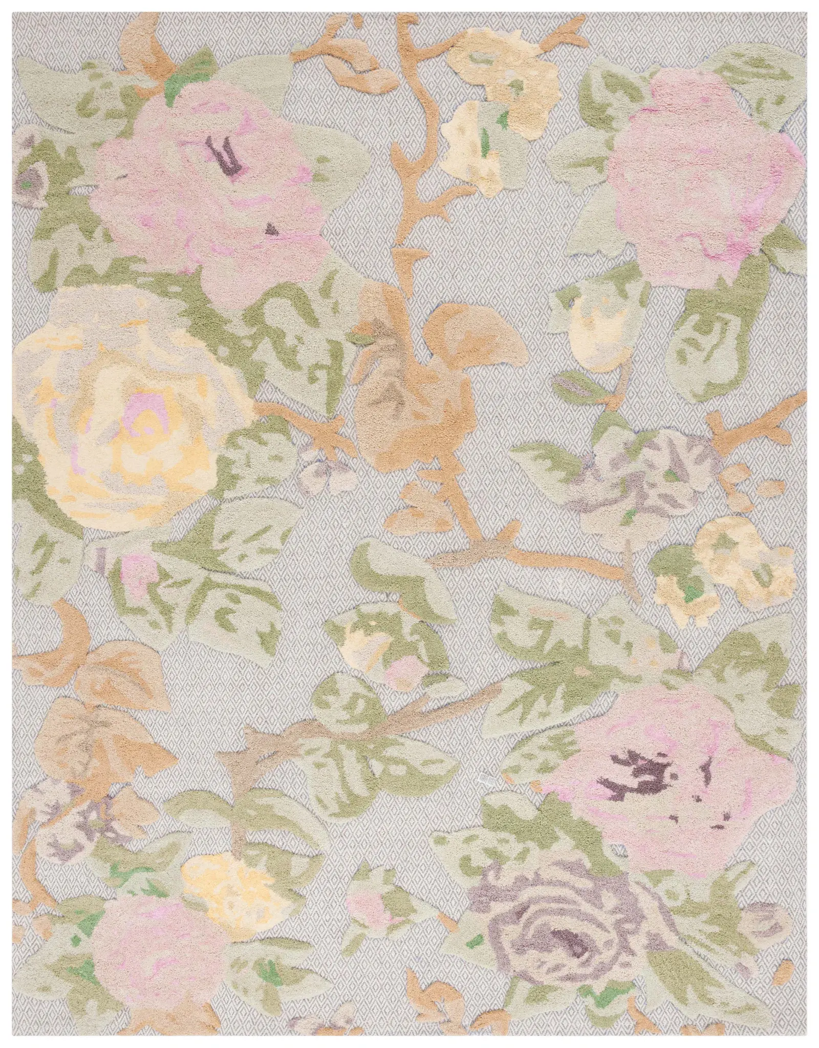 Glamour Oversized Floral Hand-Tufted Wool Rug