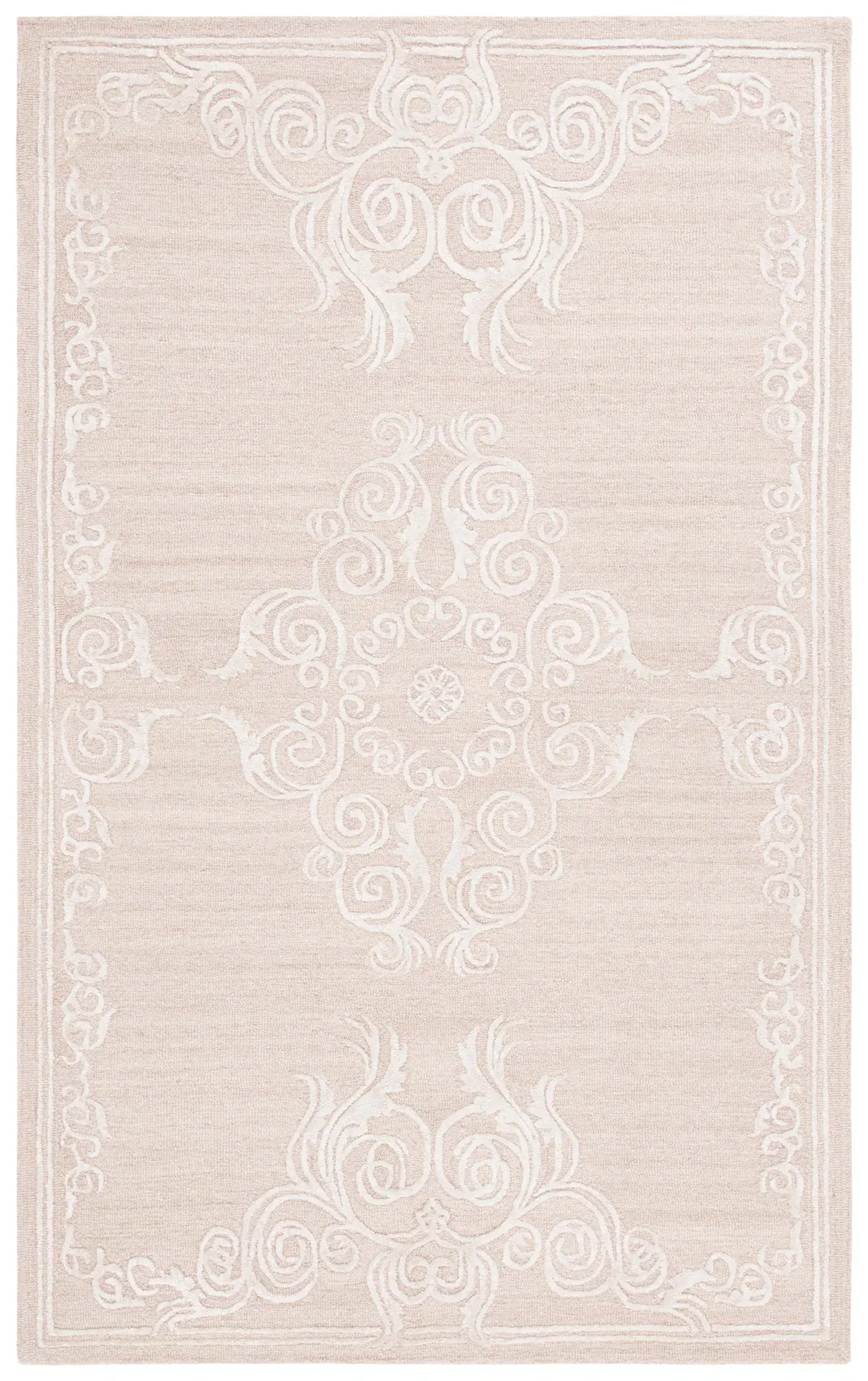 Glamour Scroll Medallion Hand-Tufted Rug
