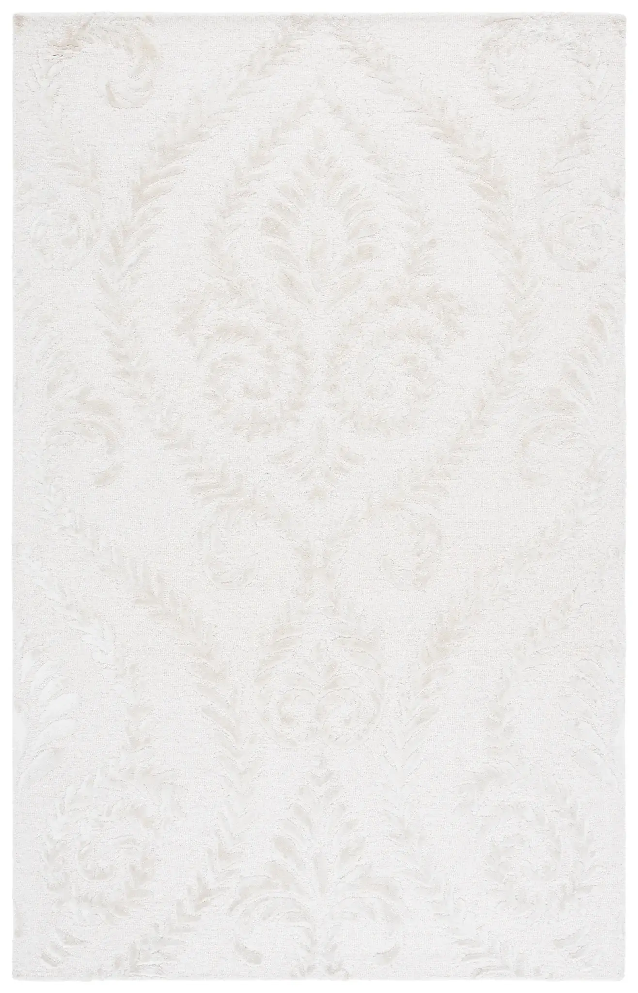 Glamour Leafy Scroll Hand-Tufted Rug