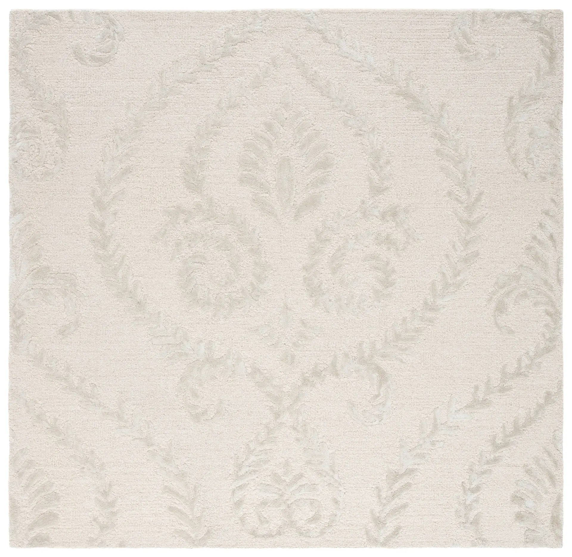 Glamour Leafy Scroll Hand-Tufted Rug