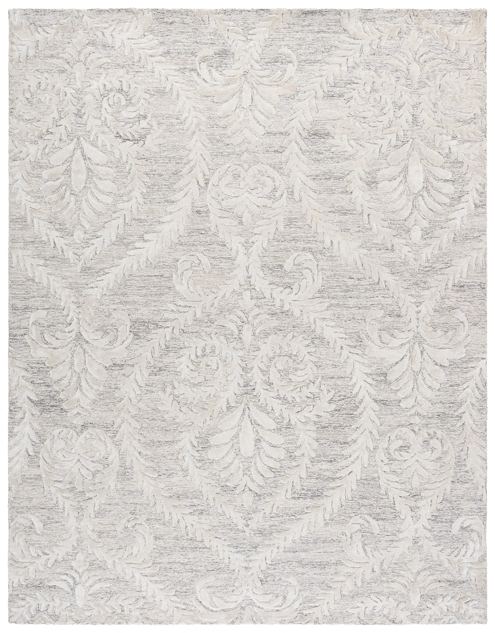 Glamour Leafy Scroll Hand-Tufted Rug