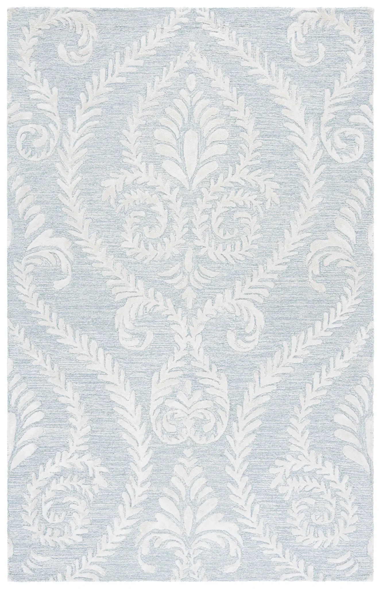 Glamour Leafy Scroll Hand-Tufted Rug