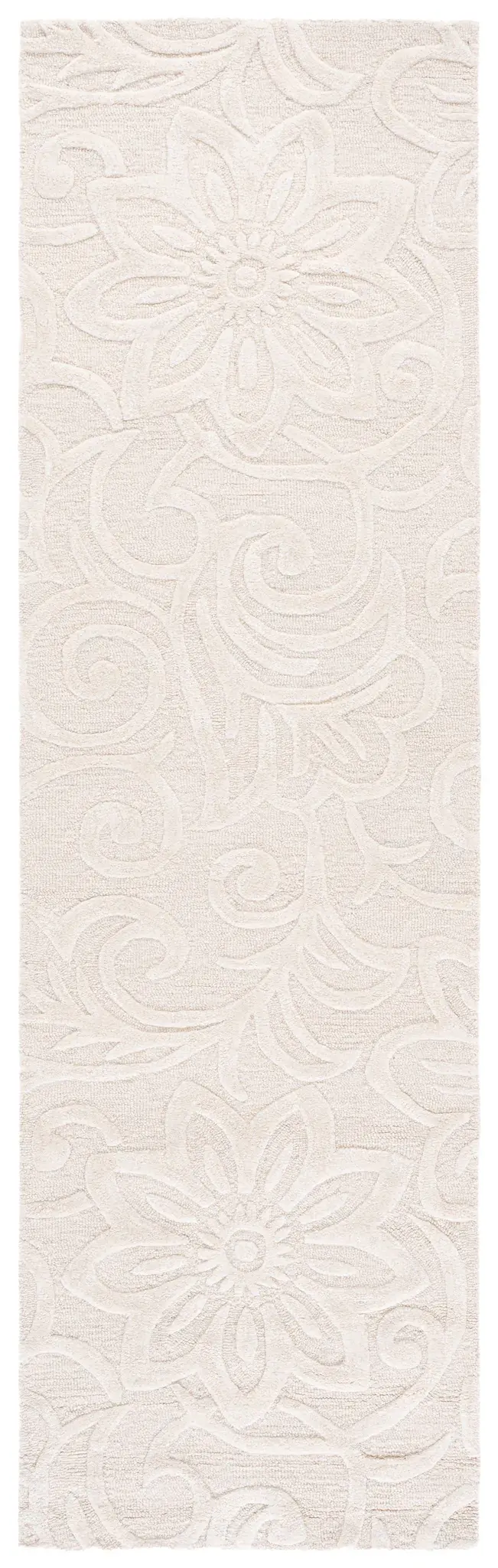 Glamour Floral Scroll Hand-Tufted Rug