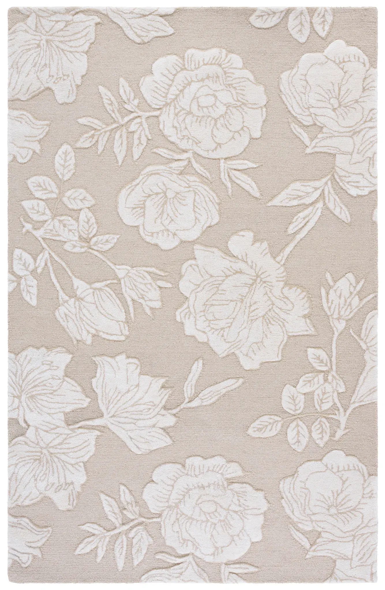 Glamour Rose Blossom Hand-Tufted Rug