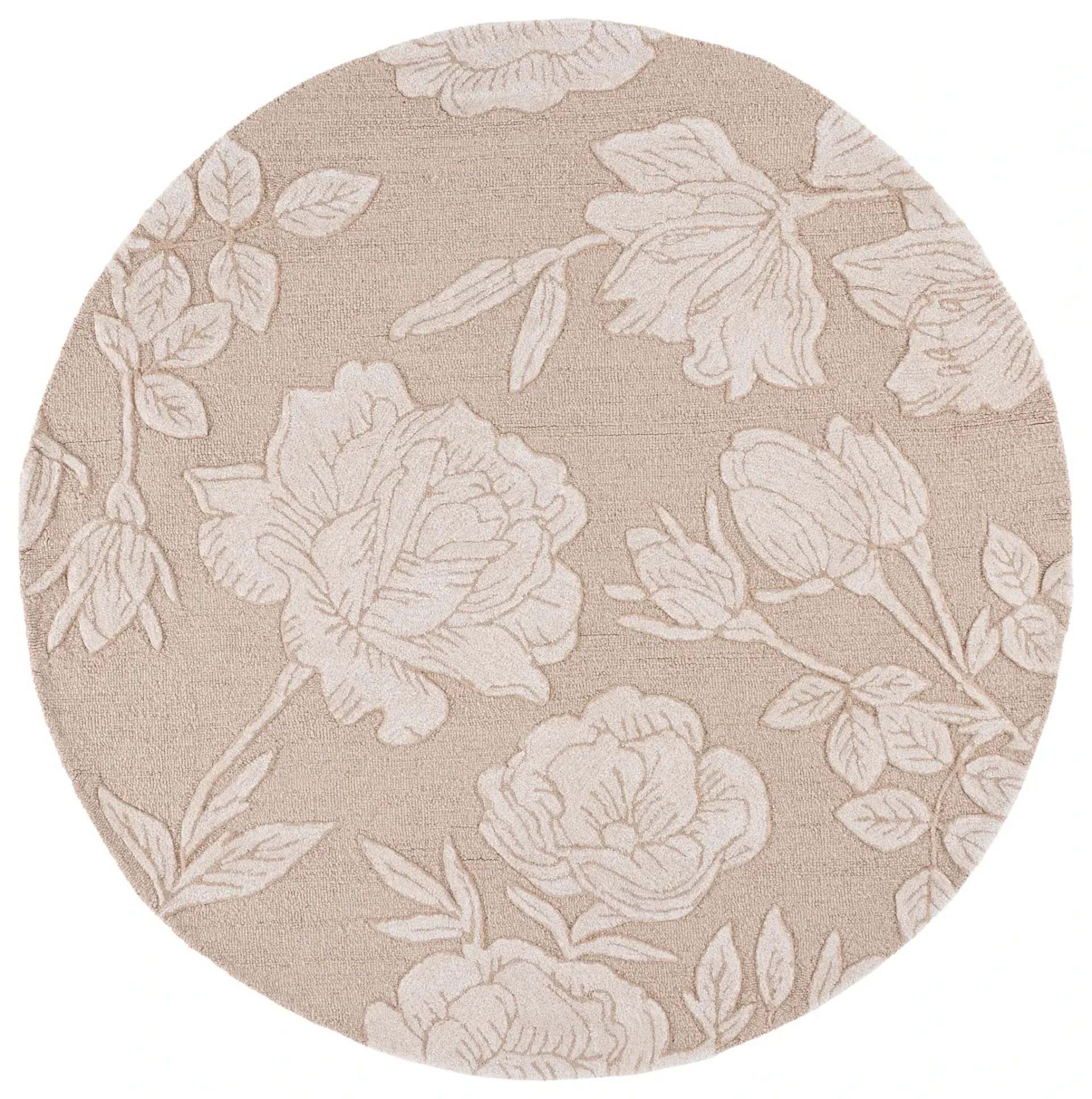 Glamour Rose Blossom Hand-Tufted Rug