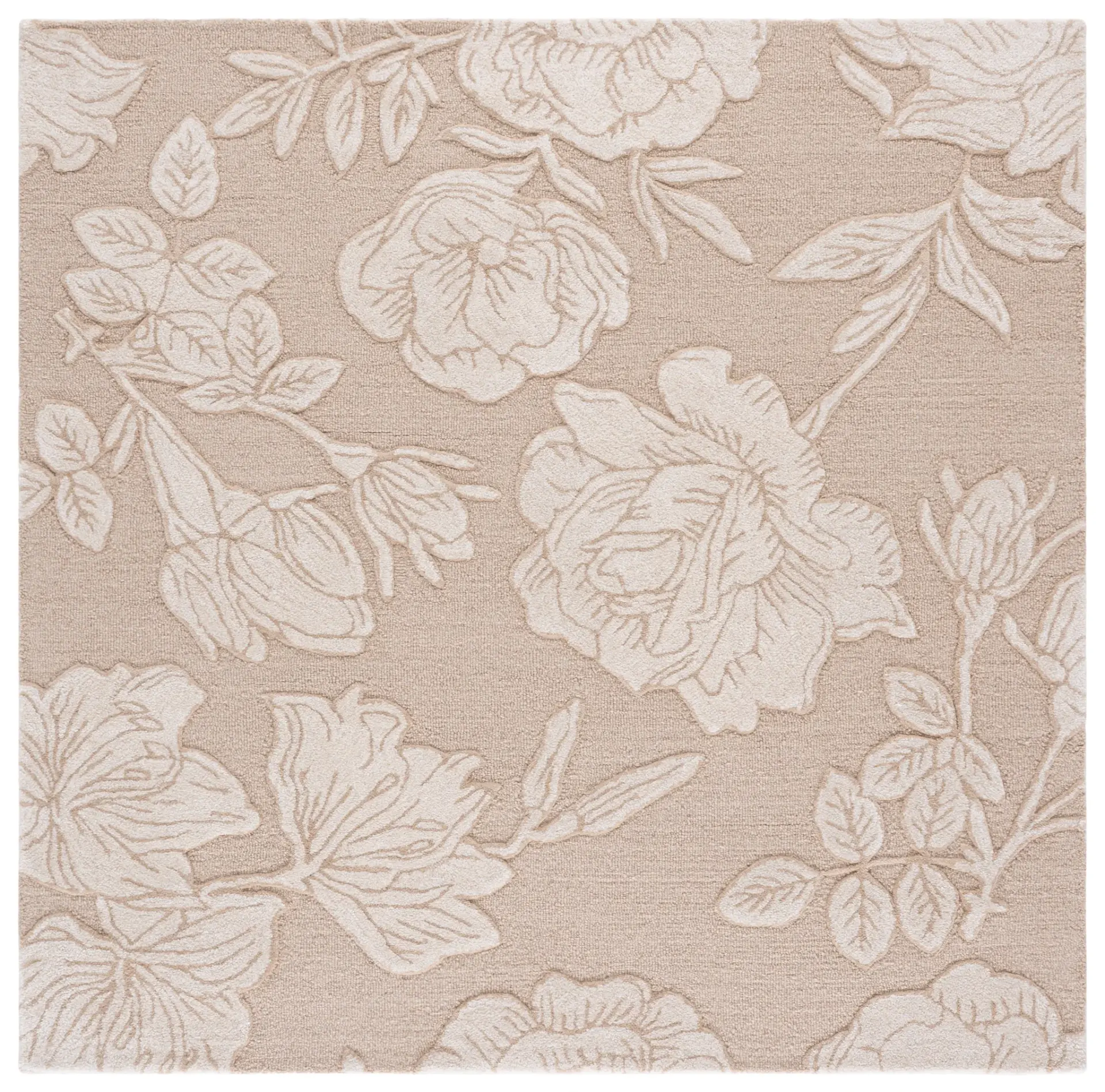 Glamour Rose Blossom Hand-Tufted Rug