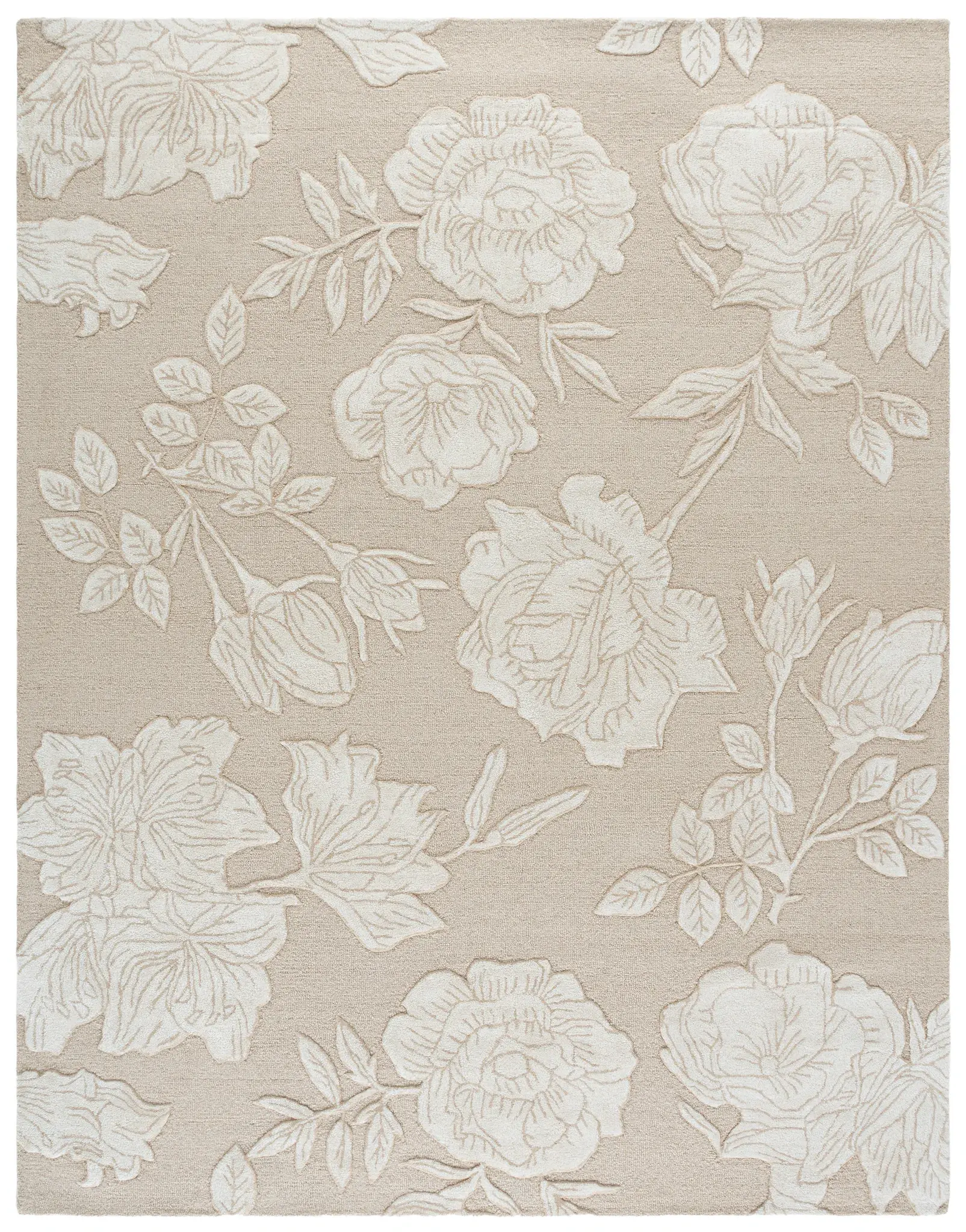 Glamour Rose Blossom Hand-Tufted Rug